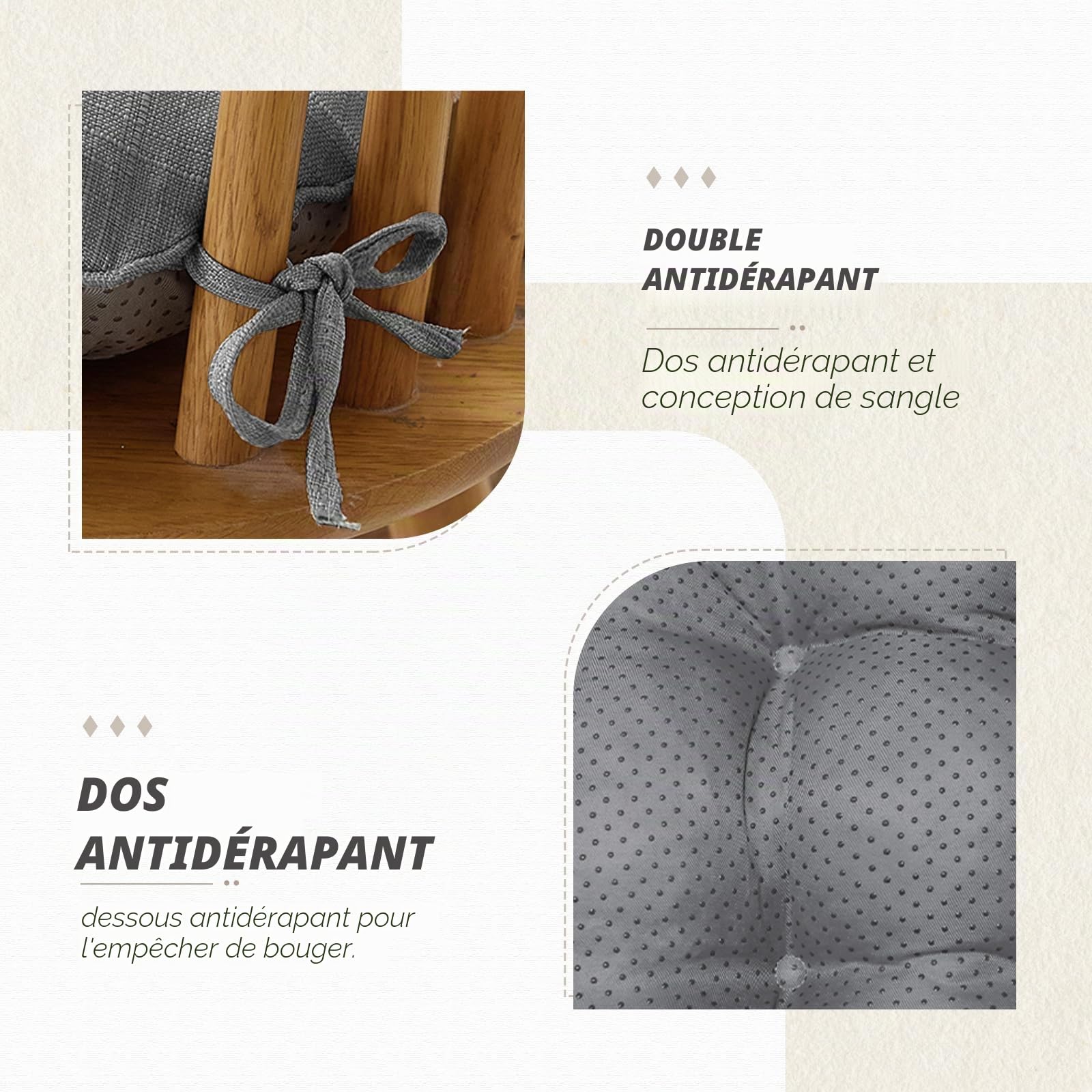 40cmx 40cm Mousse à mémoire de forme Coussin pour chaise de salle