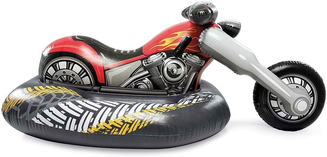57534EP Cruiser Motorcycle Inflatable Ride-On Pool Float Toy for Ages 3+