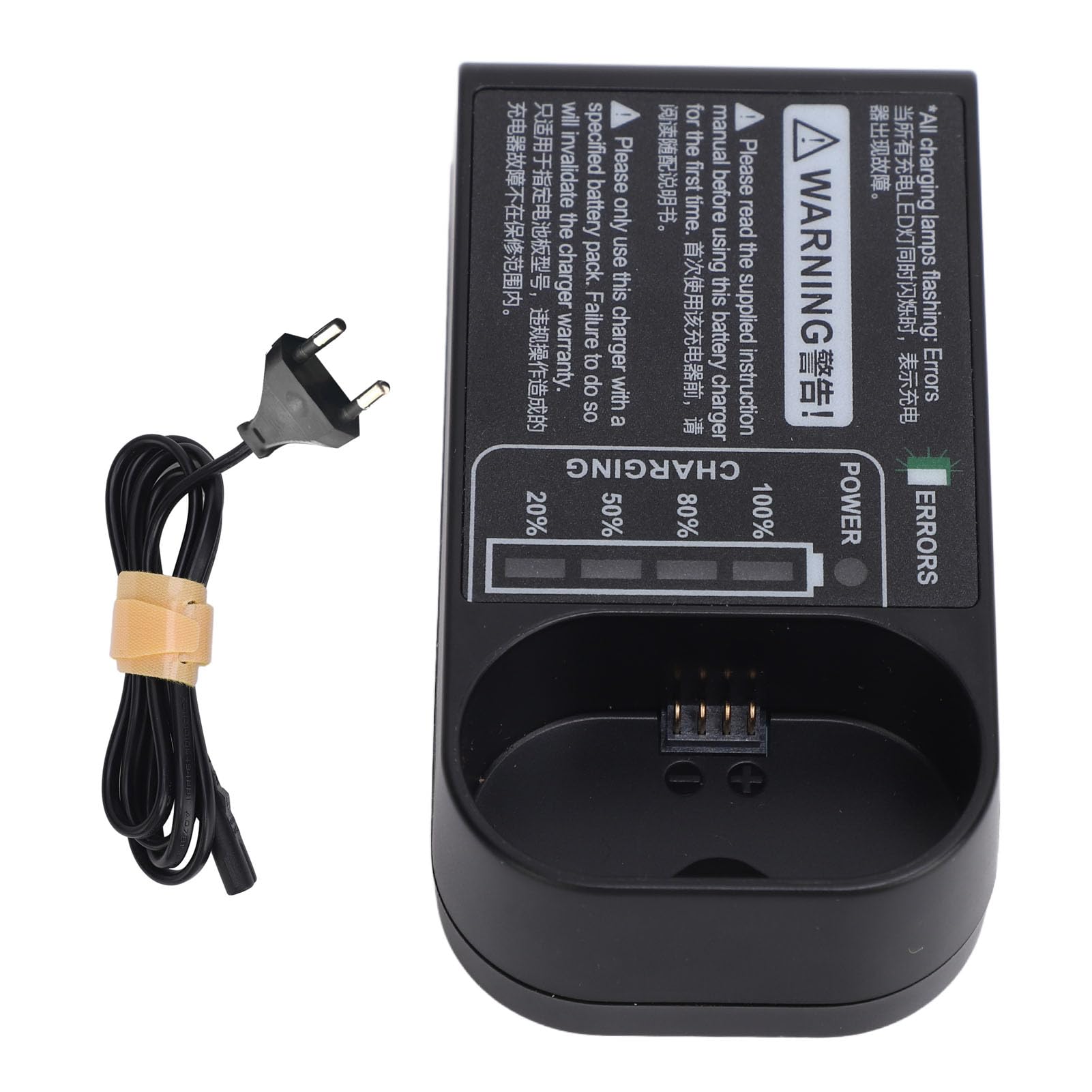 Akozon Cargador de BateríA para Flash de Cámara, 8,4 V 0,85 A, Recarga en