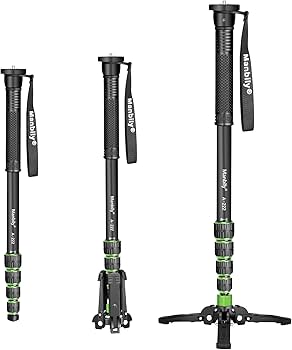 こう　一脚 Amazon | Manbily 一脚 自立式 軽量 170cm アルミ一脚 コンパクト 5