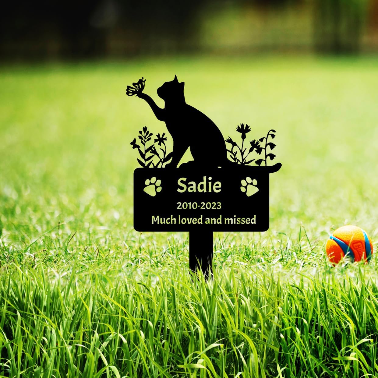 Goodqueen Custom Cat Memorial Grave Marker Burial Stake