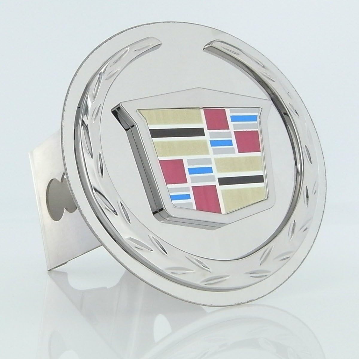 AU-TOMOTIVE GOLD Cadillac Chrome Logo Tow Hitch Cover Plug - New Logo