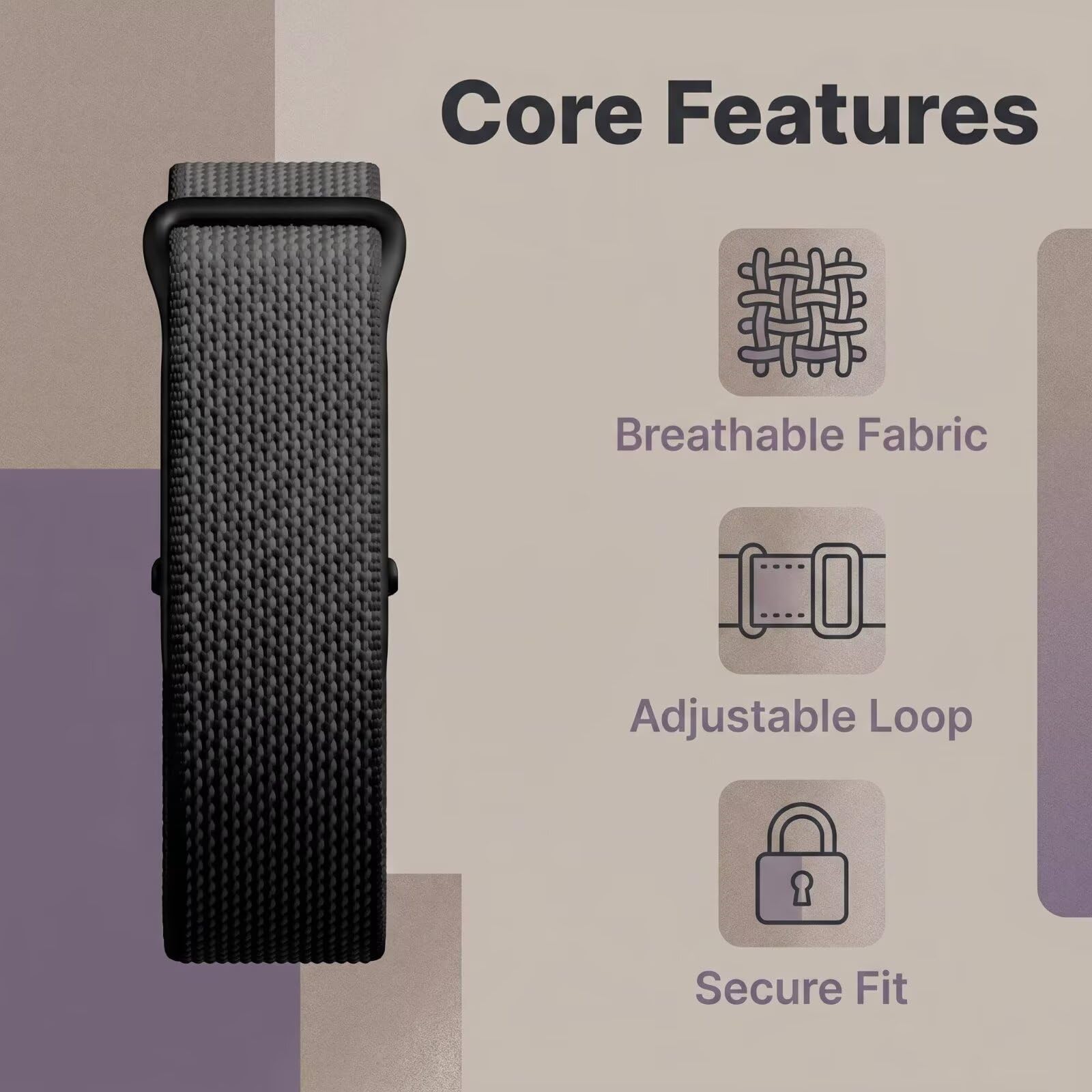 Pasek kompatybilny z Google Fitbit Air, tkany nylonowy pasek do zegarka, jednolity, wymienny pasek do zegarka sportowego.