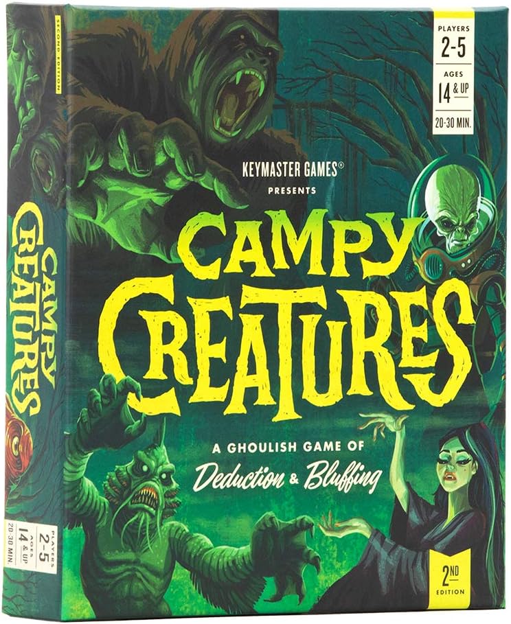 Campy Creatures 2nd Edition - a ghoulish Card Game of Bluffing, Deduction, and Trick Taking for Families and Monster Lovers