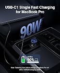 Car Charger USB C Fast Charger, 90W Cigarette Lighter Adapter, 4-Port USB-C & USB-A PD/QC3.0 Car Phone Charger Adapter for iPhone 17/16/15 Pro Max, Galaxy S25/S24, Pixel, Android, Accessoire Voiture