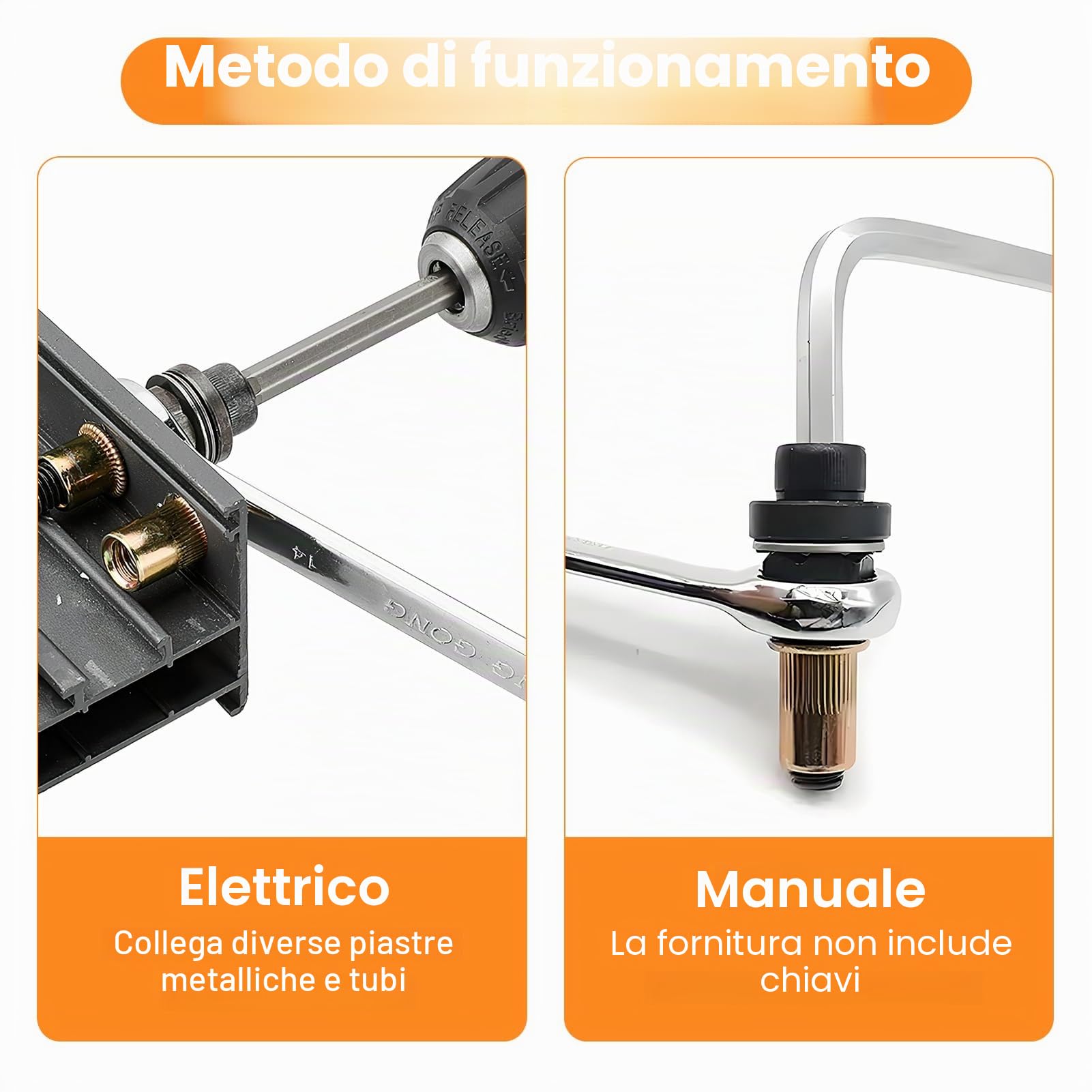 6 Pcs Rivettatrici Manuali di Teste Set Compatibile con Pinze, Kit di testine per Rivetti Manuale, Rivettatrice per Inserti Filettati Accessori per Rivetti M3 M4 M5 M6 M8 M10 M12(Nero）