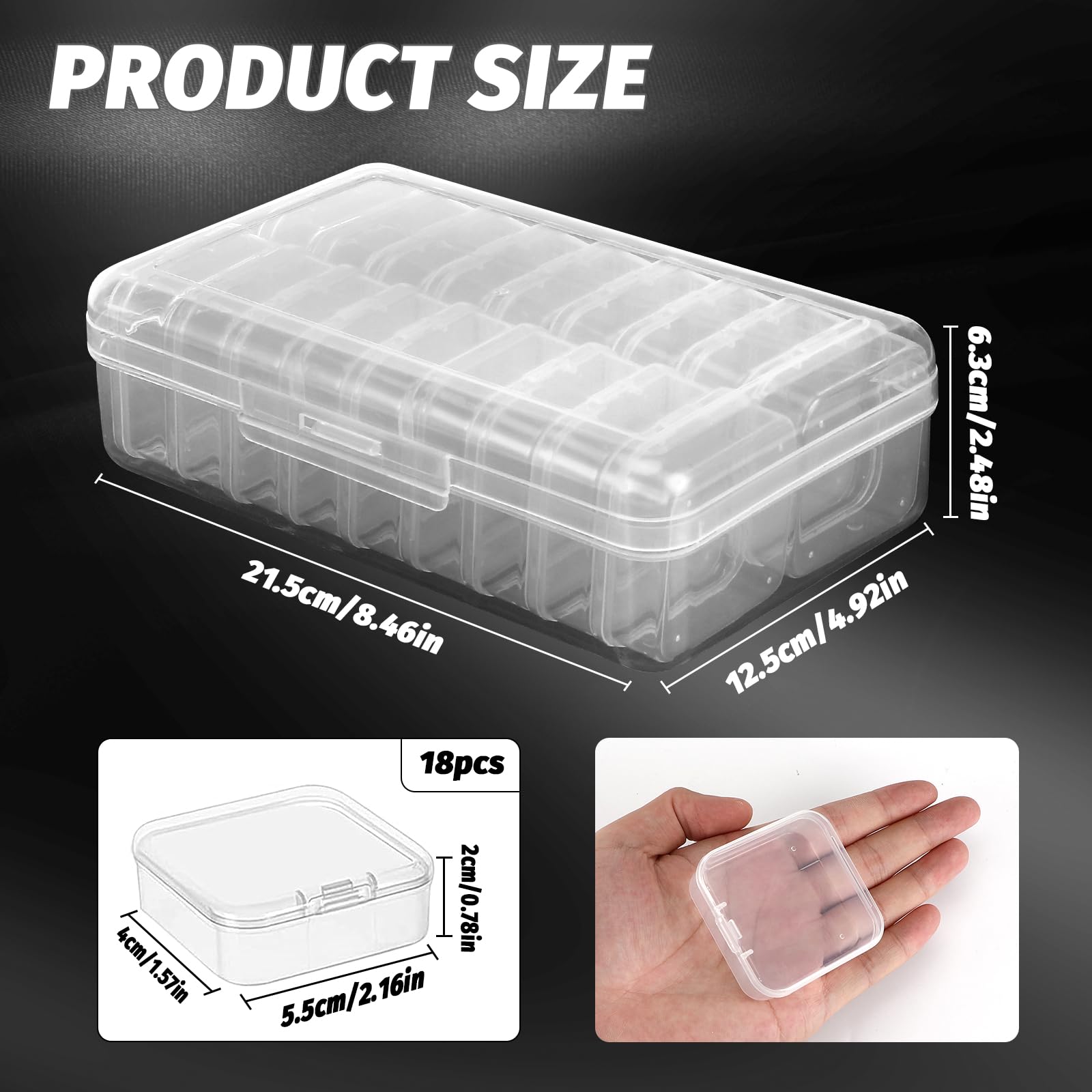 Lot De 6 Mini Boîtes De Rangement En Plastique Avec Couvercles - Colorées - Pour Perles, Bijoux, écrous, Petites Fournitures