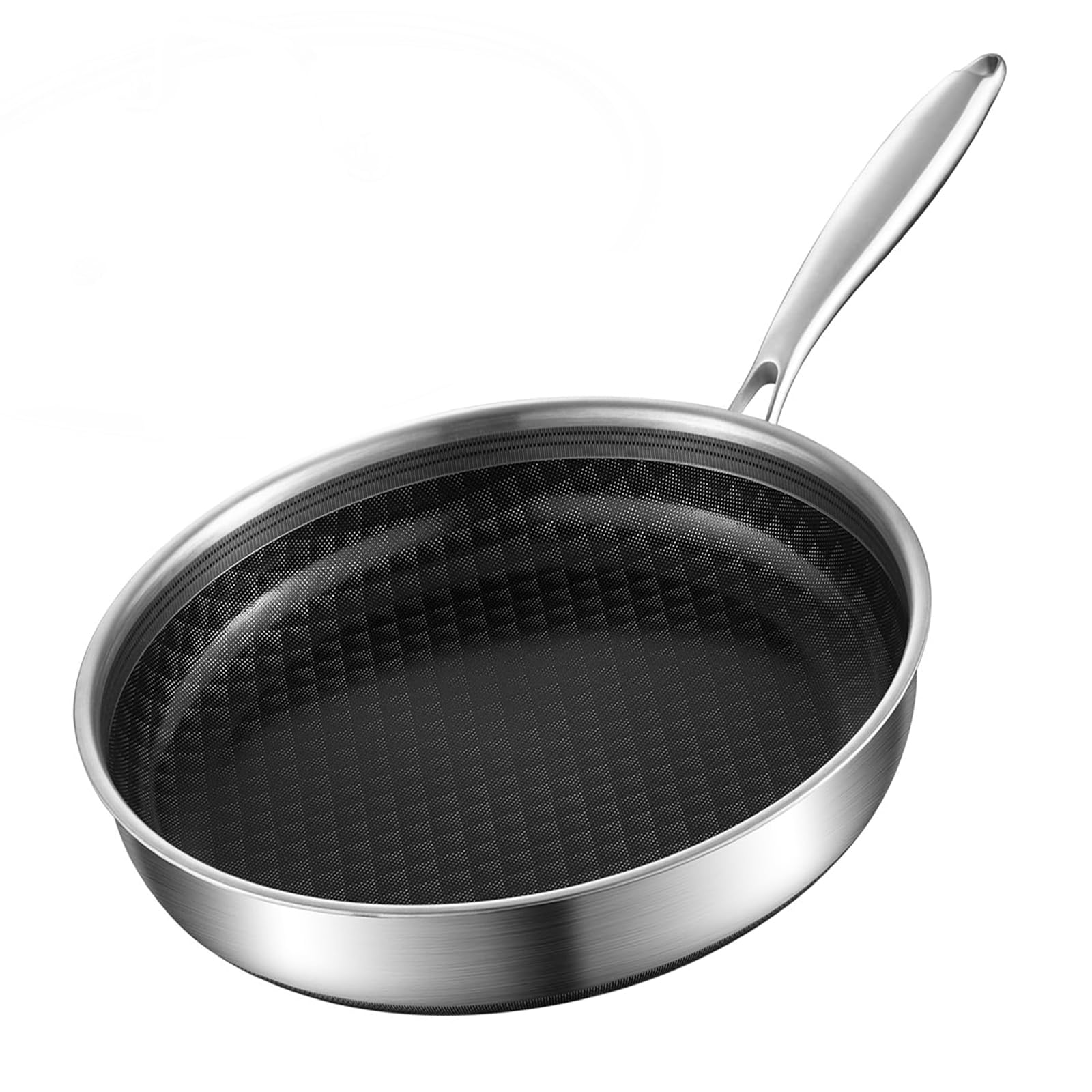 DELARLO Tri-Ply Stainless Steel 9Inch Omelette Pans Nonstick Frying Pan