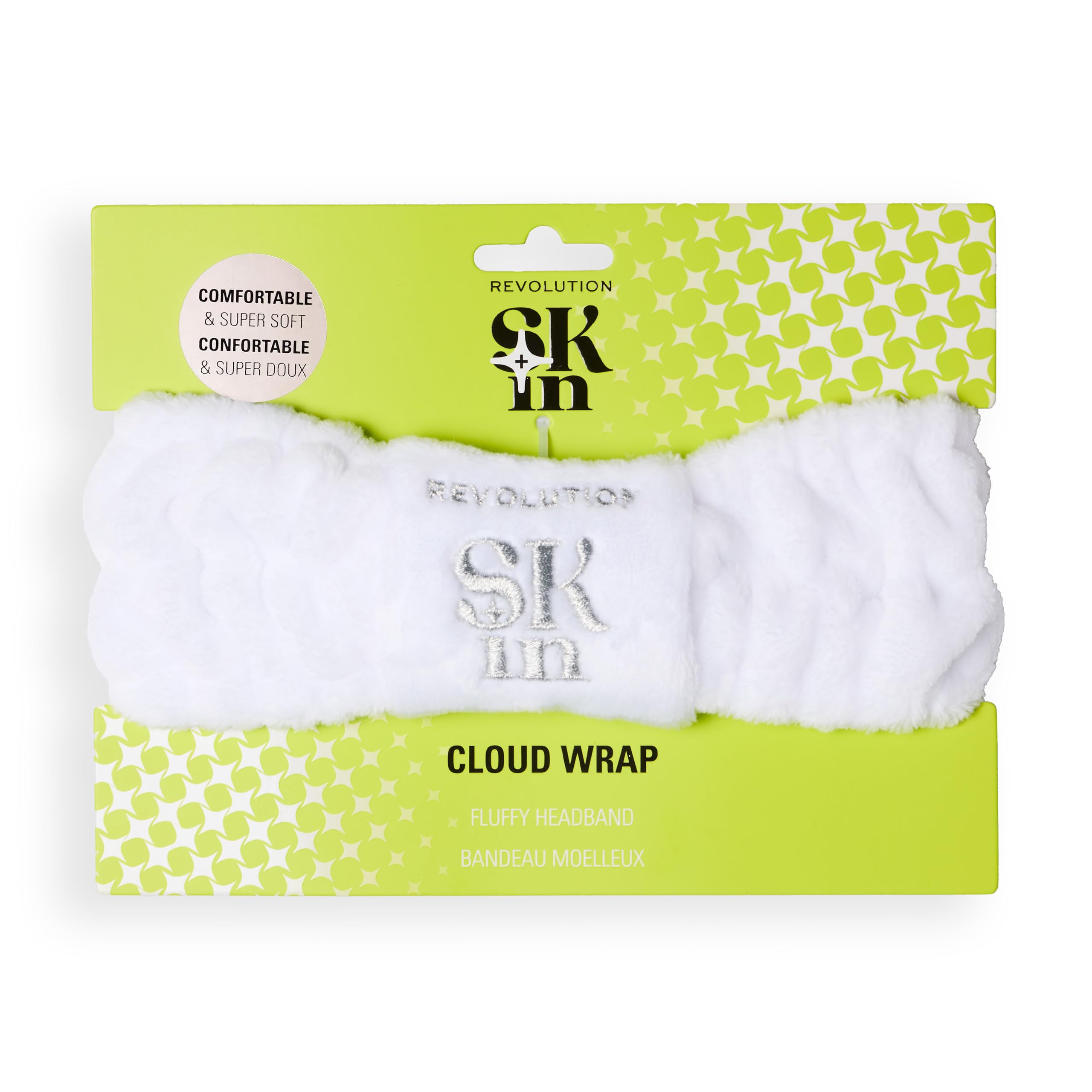 Revolution Skin Microfibre Skincare Headband White, For Face Washing & Makeup Application, Ultra-Soft