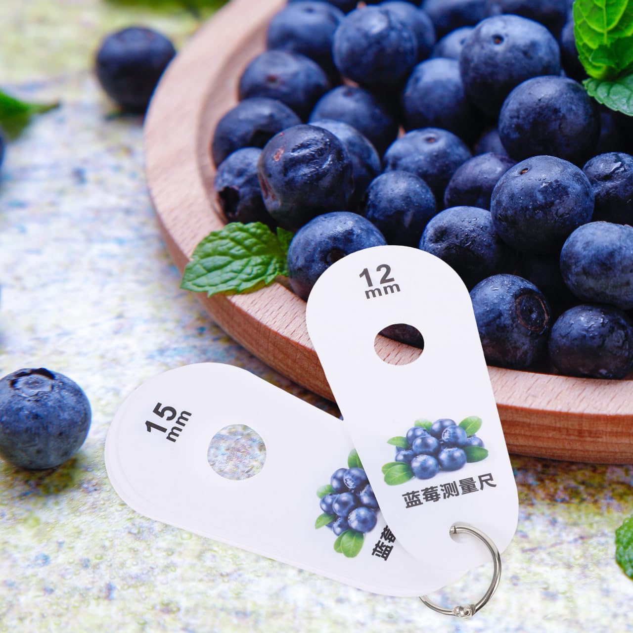 Hemobllo Blueberry Size Gauge Caliper 4 Inch Fruit Diameter Measurement Tool for Accurate Berry and Cherry Sizing Fresh Fruit Grading - Image 2