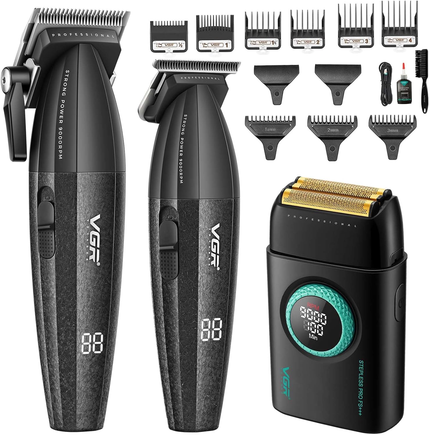 VGR Hair Clippers and Trimmers Set