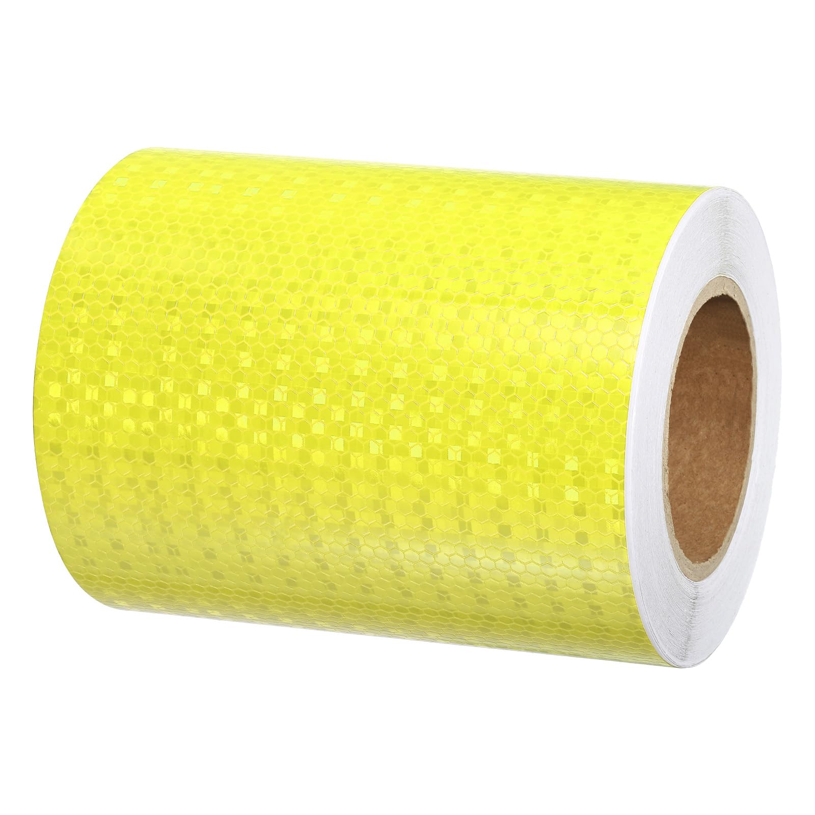 PATIKIL Ruban Réfléchissant, 8 Pouces x 82 Pieds Imperméable Autoadhésif Haute Visibilité Ruban de Sécurité d'Avertissement pour Camions Remorques Voitures, Jaune Fluorescent
