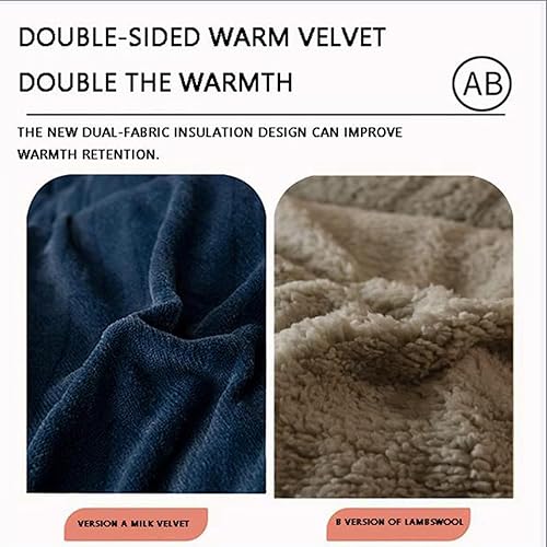 Miniatura 3 de Edredón de plumón, edredón de cachemira, edredón, cachemira y telas dobles, manta de terciopelo de doble cara de felpa mullida transpirable, colcha