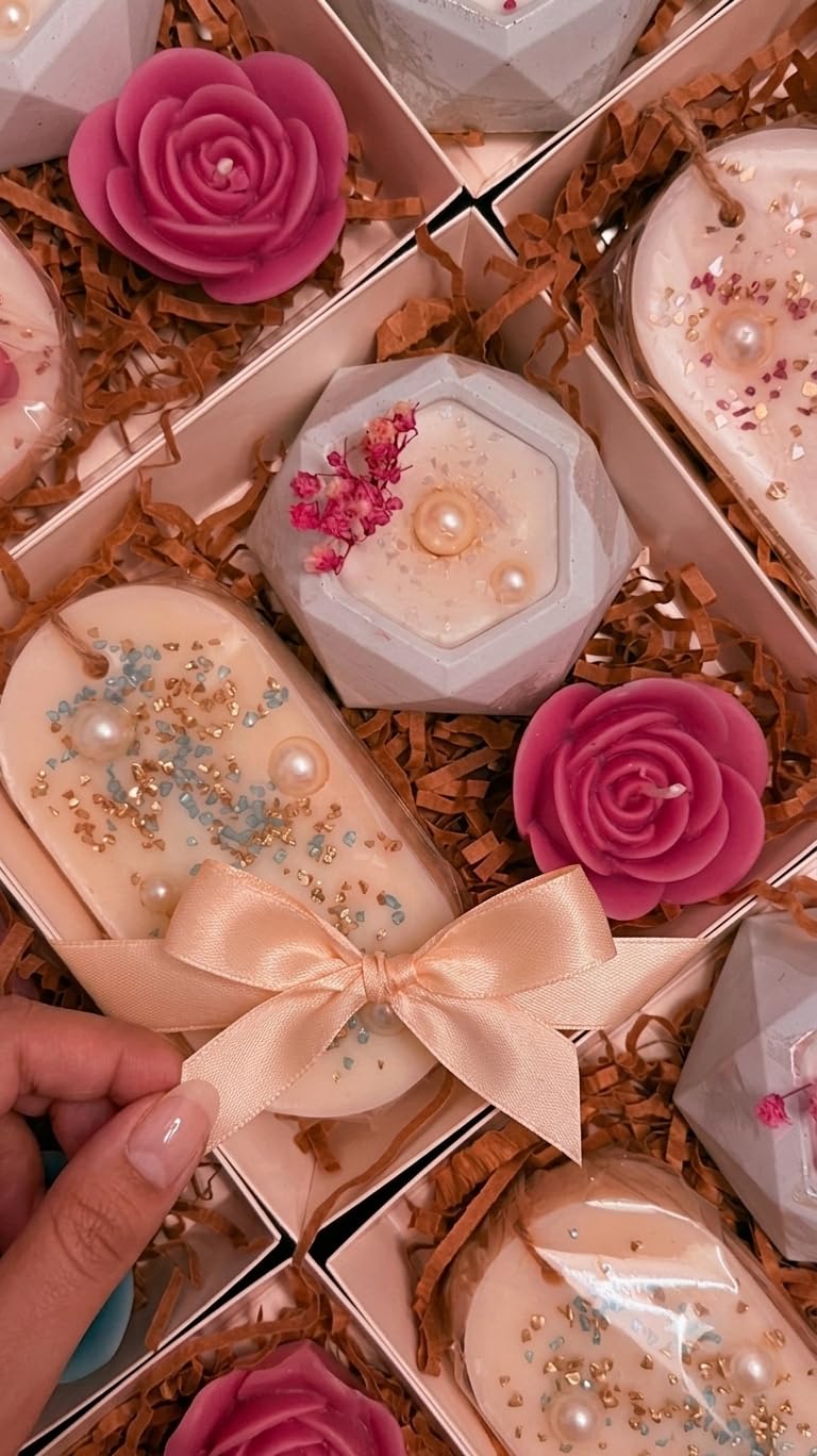 divine senses Luxury Wedding Elegant Rose Scented Candle & Artisan Wax Sachet Gift Set – Personalized Keepsake for Wedding Favors, Anniversary, or Bridal Shower-image-40