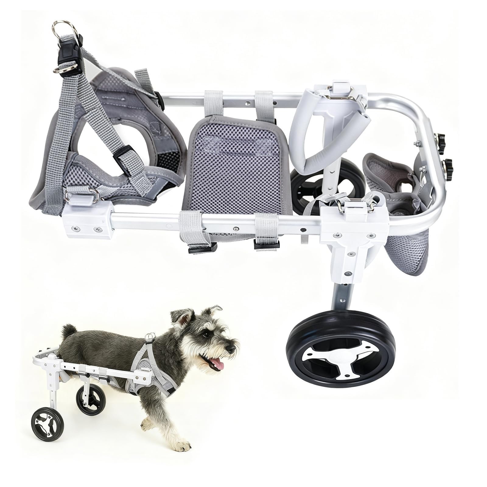 Amazon.co.jp: JELFUNY 犬用車椅子 犬用歩行器 後ろ足用 2輪歩行補助