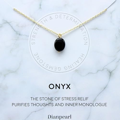 [Premium Gemstone] Onyx necklace, Best friend necklace, BFF Necklace, friendship necklace, Gold dainty necklace, pink necklace, natural stone, Birth