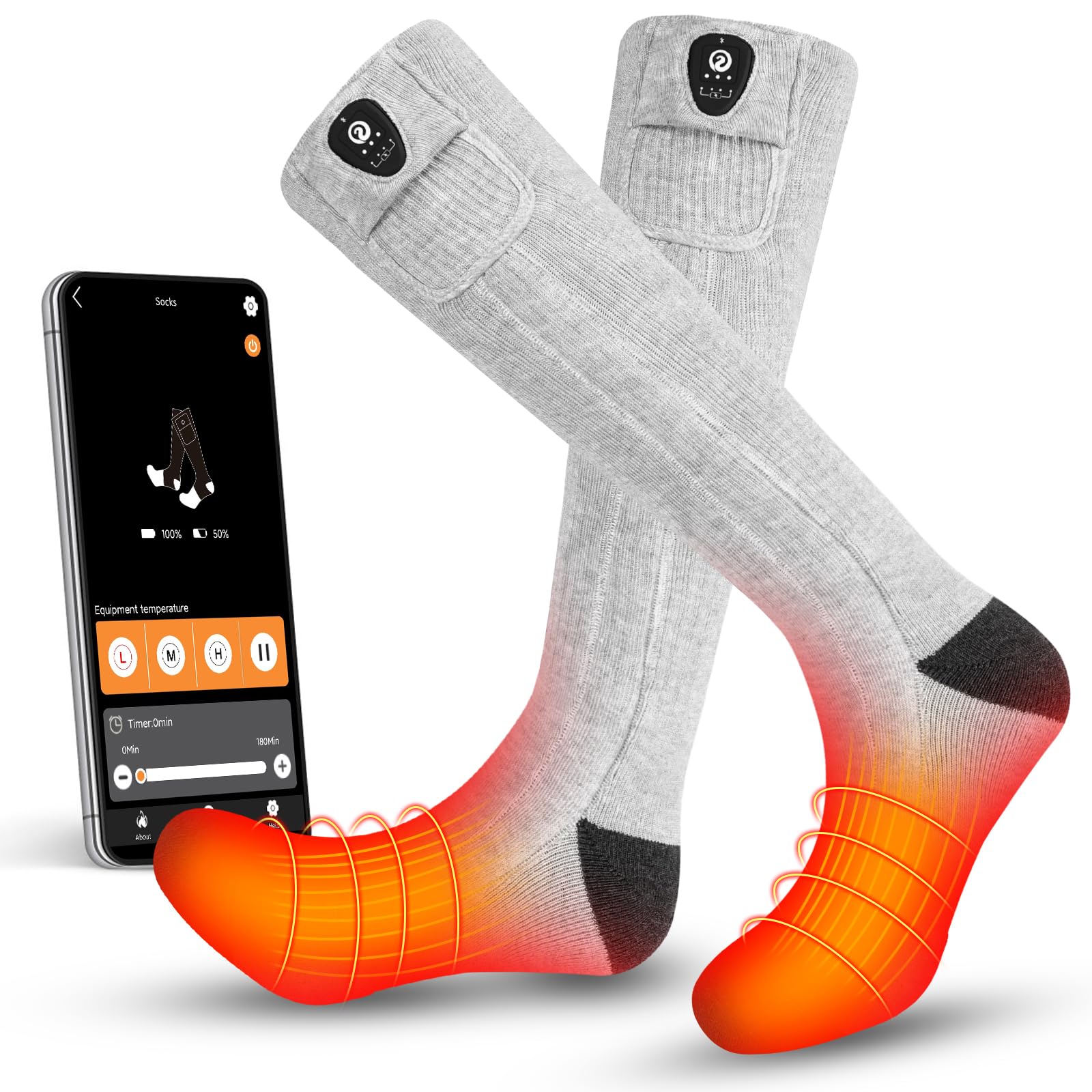 SNOW DEER Heated Socks for Skiing