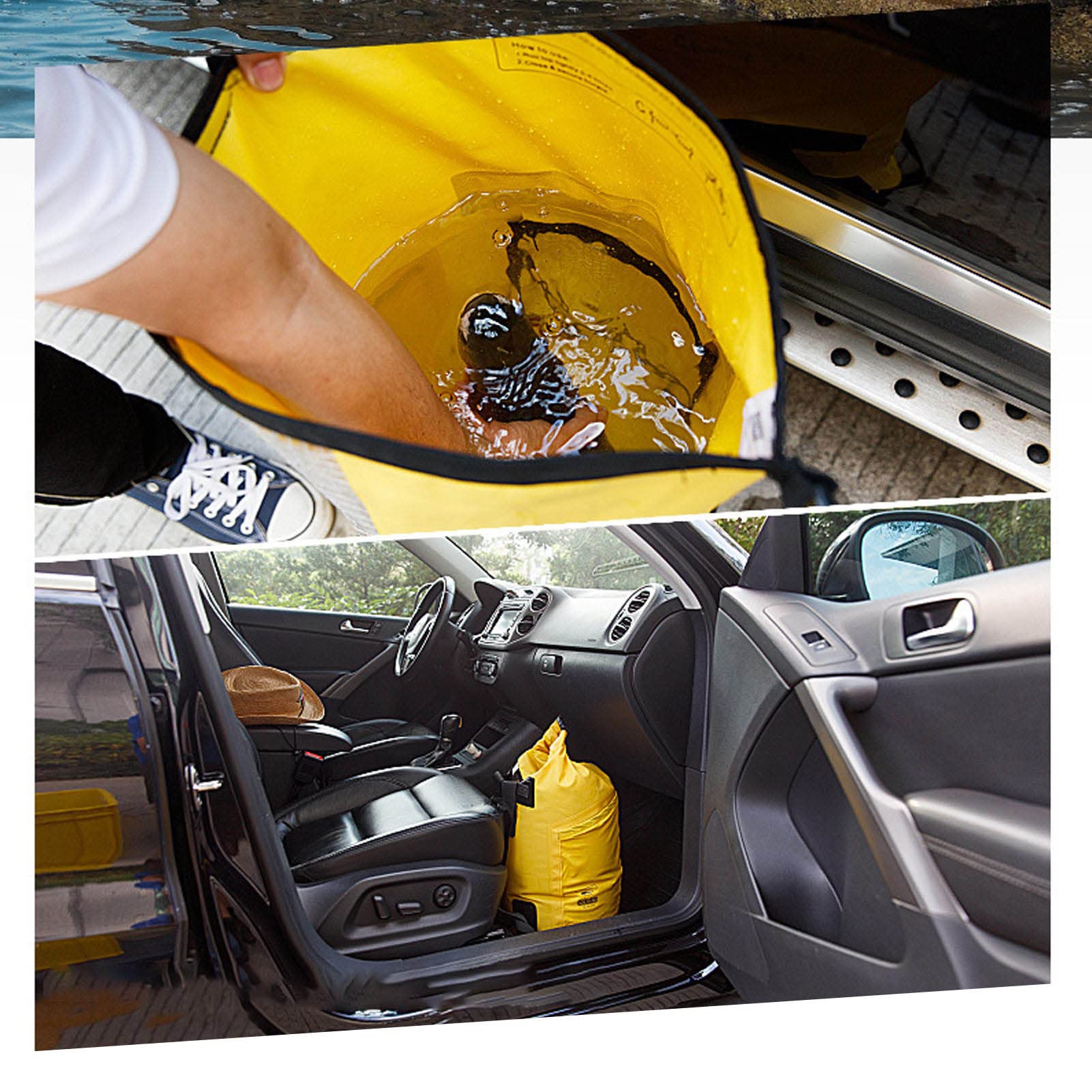 Bolsa Seca a Prueba de Agua Multifuncional de 25L Rollo Top Flotante Saco seco portátil para Kayak para natación navegación de navegación