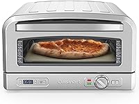 Cuisinart CPZ-120 Indoor Pizza Oven: 12" Neapolitan-Style Pizzas in 5 Min at 700°F, Countertop w/ Stone, Peel & Viewing Window