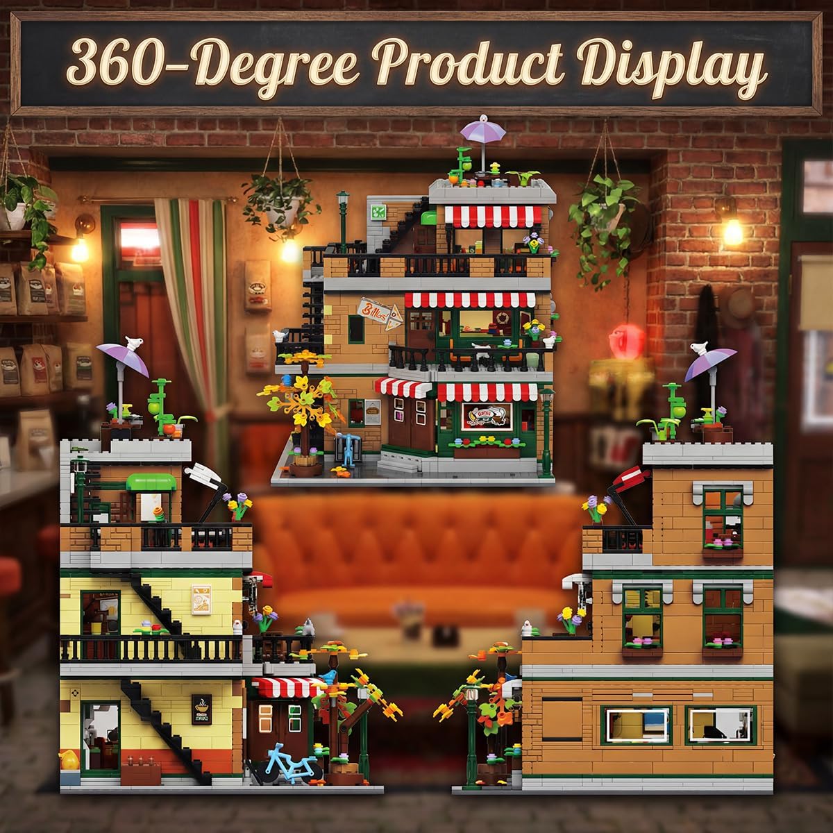 Modular Coffee Shop Central Bean Building for Adults 3570pcs Barweer 102 image 3