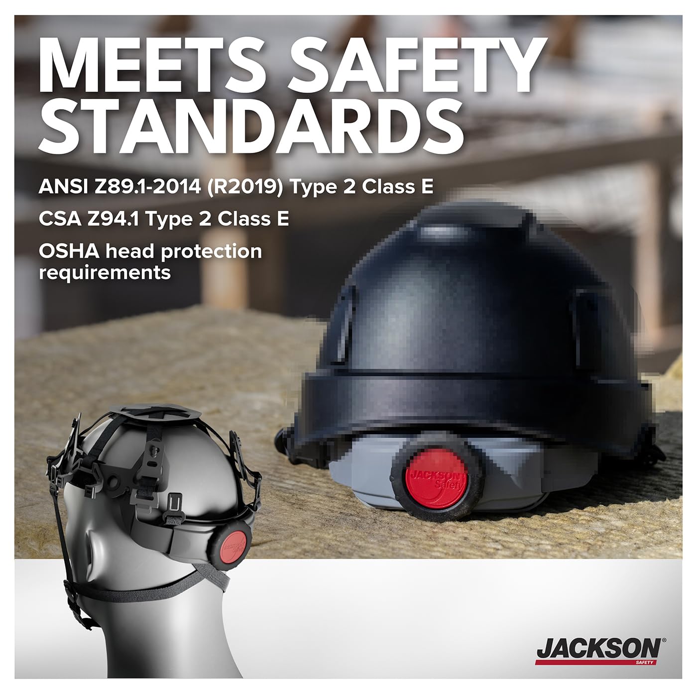 Jackson Safety XS2-500 Type 2 Hard Hat - Non-Vented Construction Safety Helmet with Side Impact Protection - ANSI Z89.1 Type 2 Class E & OSHA Compliant (Multiple Colors)