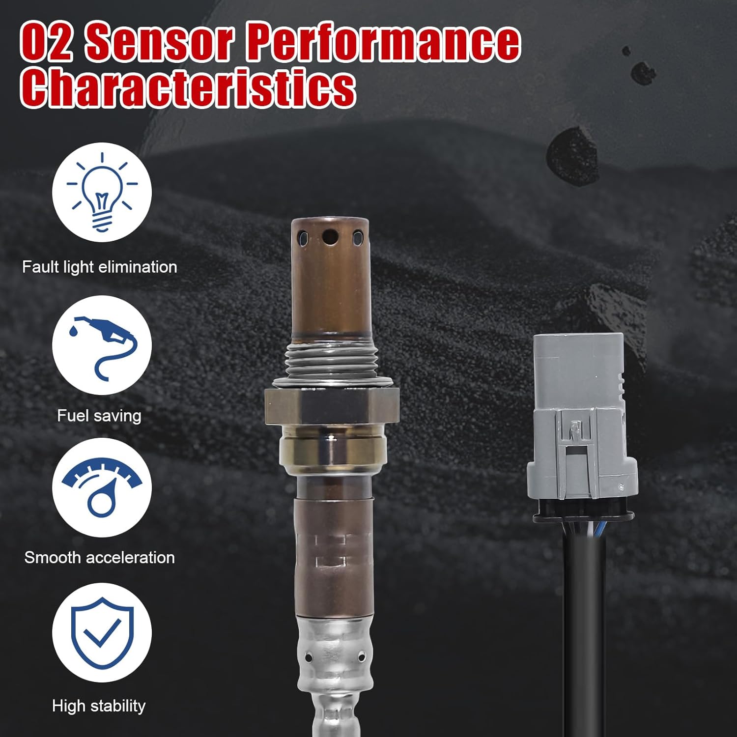 4Pcs Oxygen Sensor Upstream and Downstream 250-241132 12627139 O2 Sensor Compatible with Cadillac Escalade 15-20 & for Chevy Express 16-20 & for GMC Savana 2500 16-20 & for Sierra All 14-17