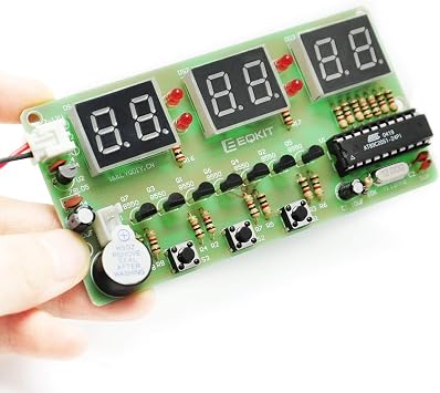 Gikfun 6 Bits Digital LED Electronic Clock DIY Kits PCB Soldering Practice Learning Board AT89C2051 FR-4 for Arduino EK1323