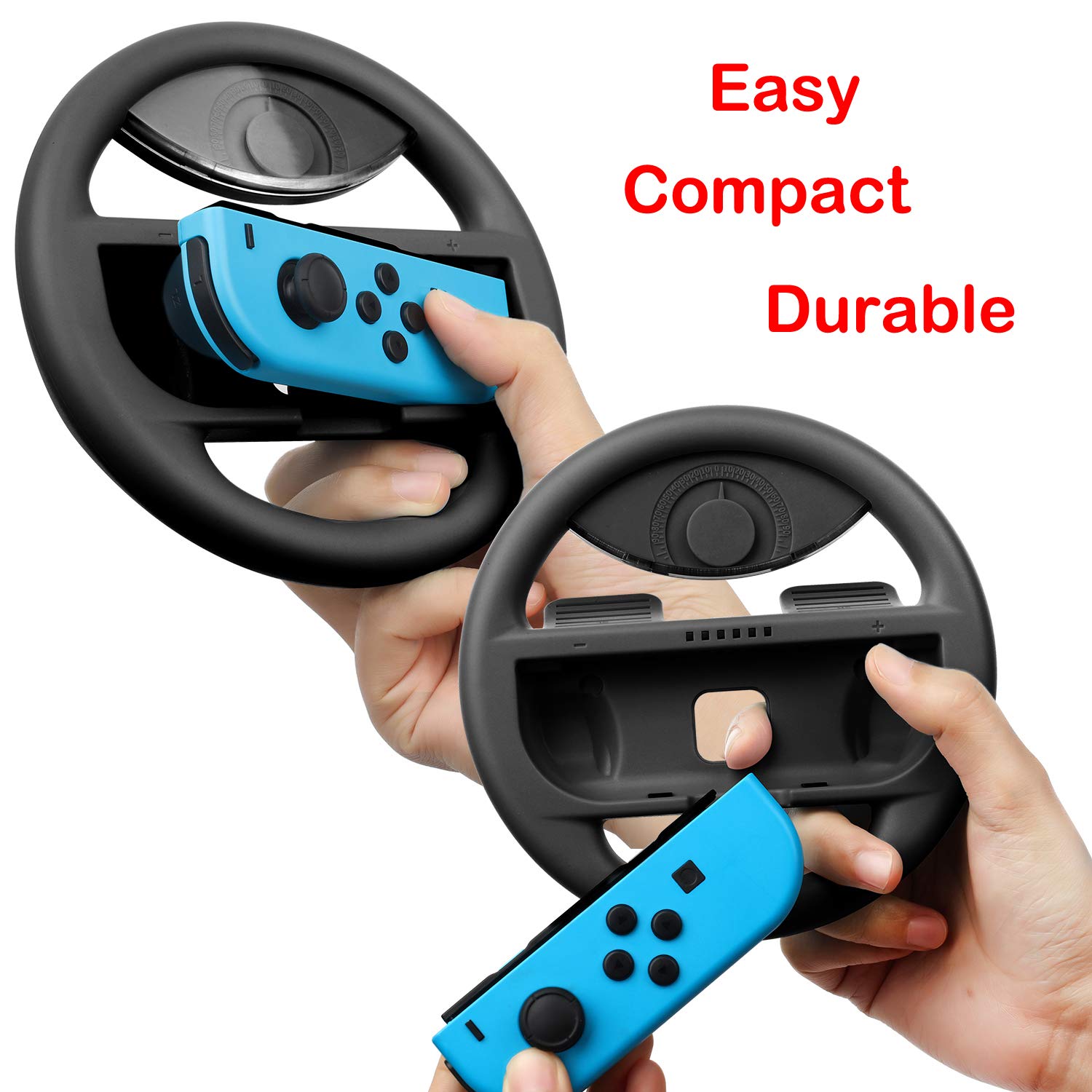 COODIO Switch JoyCon Wheel and Grip, Switch Racing Wheel, JoyCon Hand