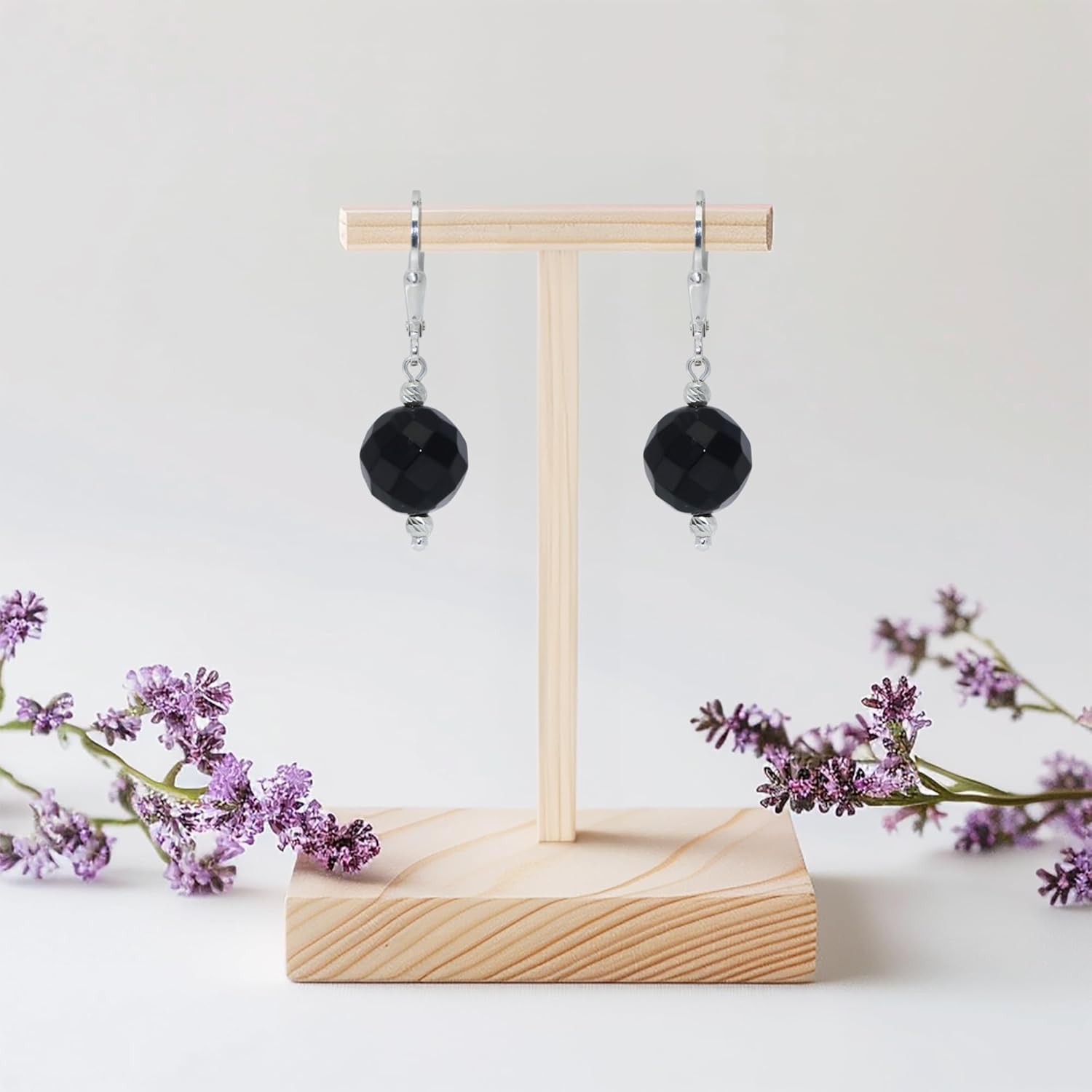 925 Sterling Silver Gemstone Earrings for Women - Birthstone Earrings - Sterling Silver Leverback Earrings - Silver Drop Earrings for Women - Minimalist Earrings - Everyday Earrings for Women - Image 4