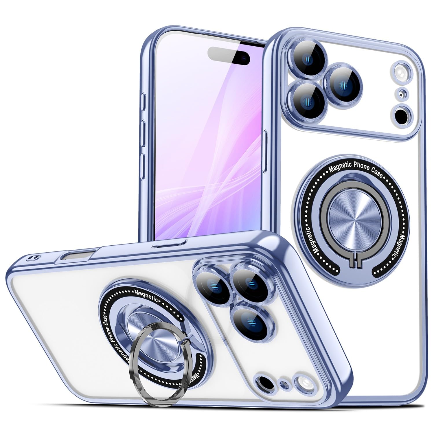 Coque rigide iPhone 14 bleu silicone évite les chutes - 8