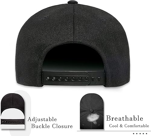 Miniatura 4 de Negi Snapback Hats for Mens Hat Fitted Mountain Gaming Trucker Dad Black Flat Bill Adjustable Baseball Cap Brim