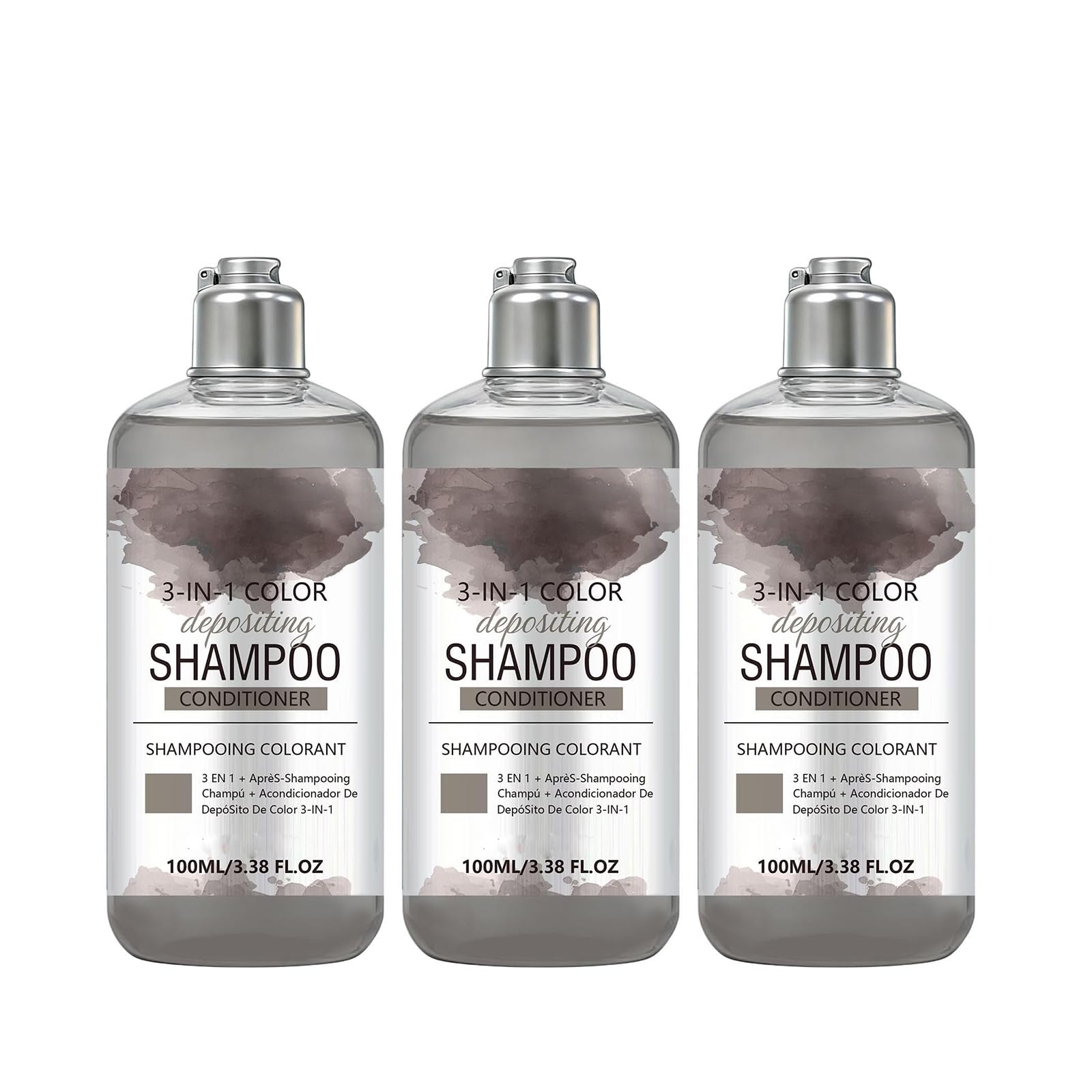 Milk Tea Ash Hair Dye Shampoo, 3 In 1 Hair Dye Shampoo, 10 Mins Hair Darkening, Instant Hair Coloring, Fade-Resistant, Easy to Use, For Men And Women, Restore Lustrous