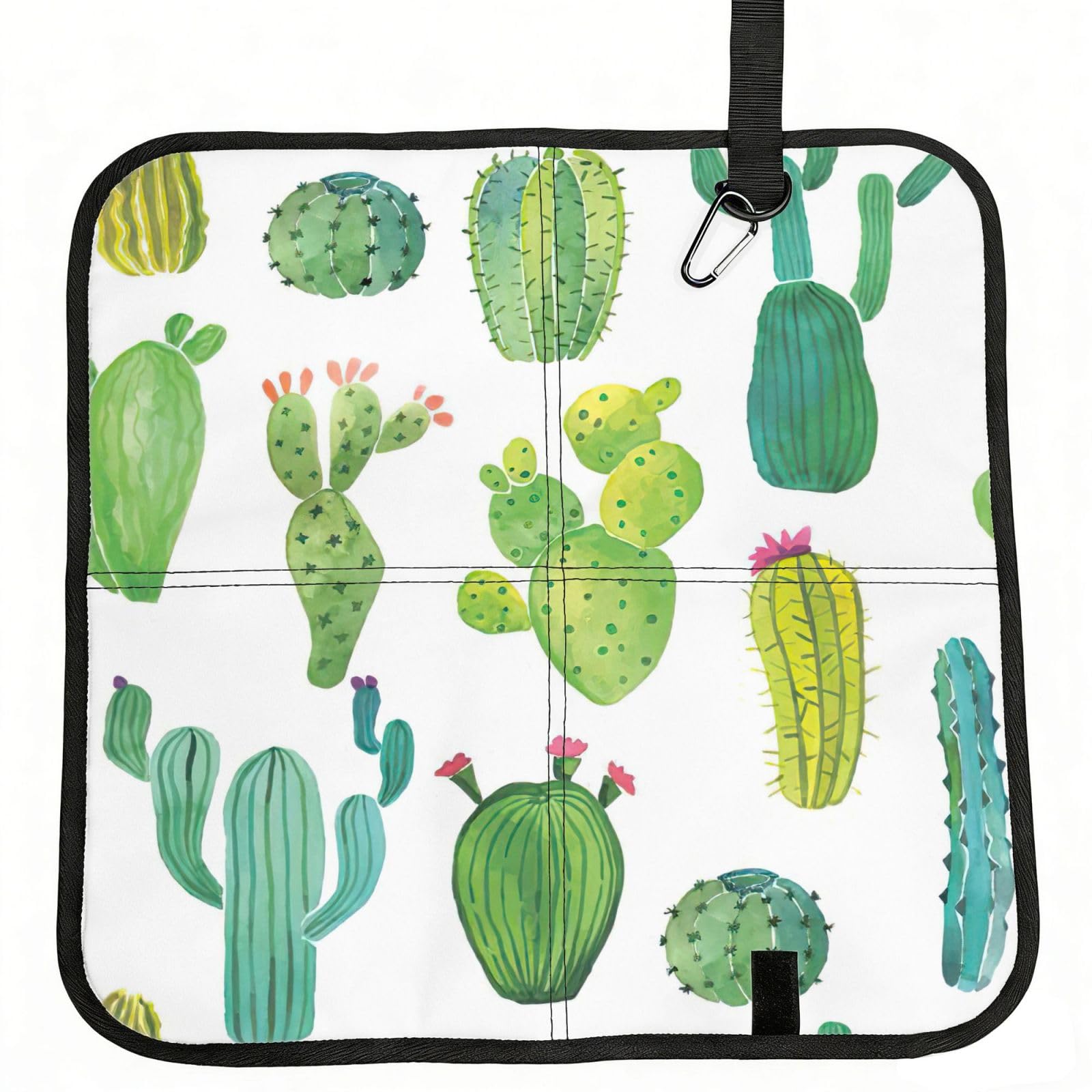 VCzsdff Cactus Print Portable Seat Cushion Folding Bleacher Pad Compact Picnic Sitting Mat Polyester 40cm