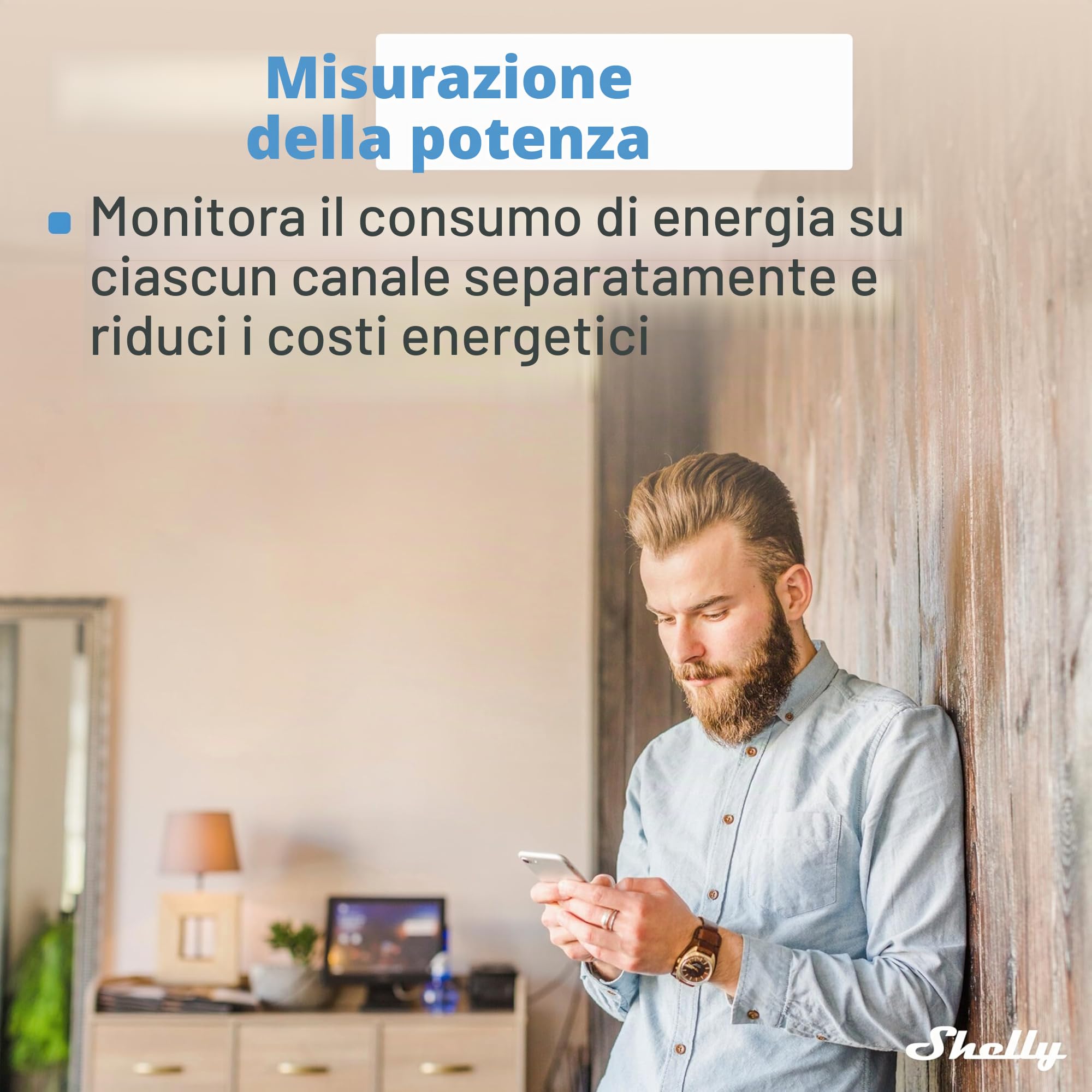 Shelly 2PM Gen3, Wi-Fi Interruttore Intelligente Relé, 2 Canali, 16А, Monitora il Consumo di Energia, Controllo Remoto e Automazione, Illuminazione, Nessun Hub Richiesto, Alexa, Google Home (4 pezzi)