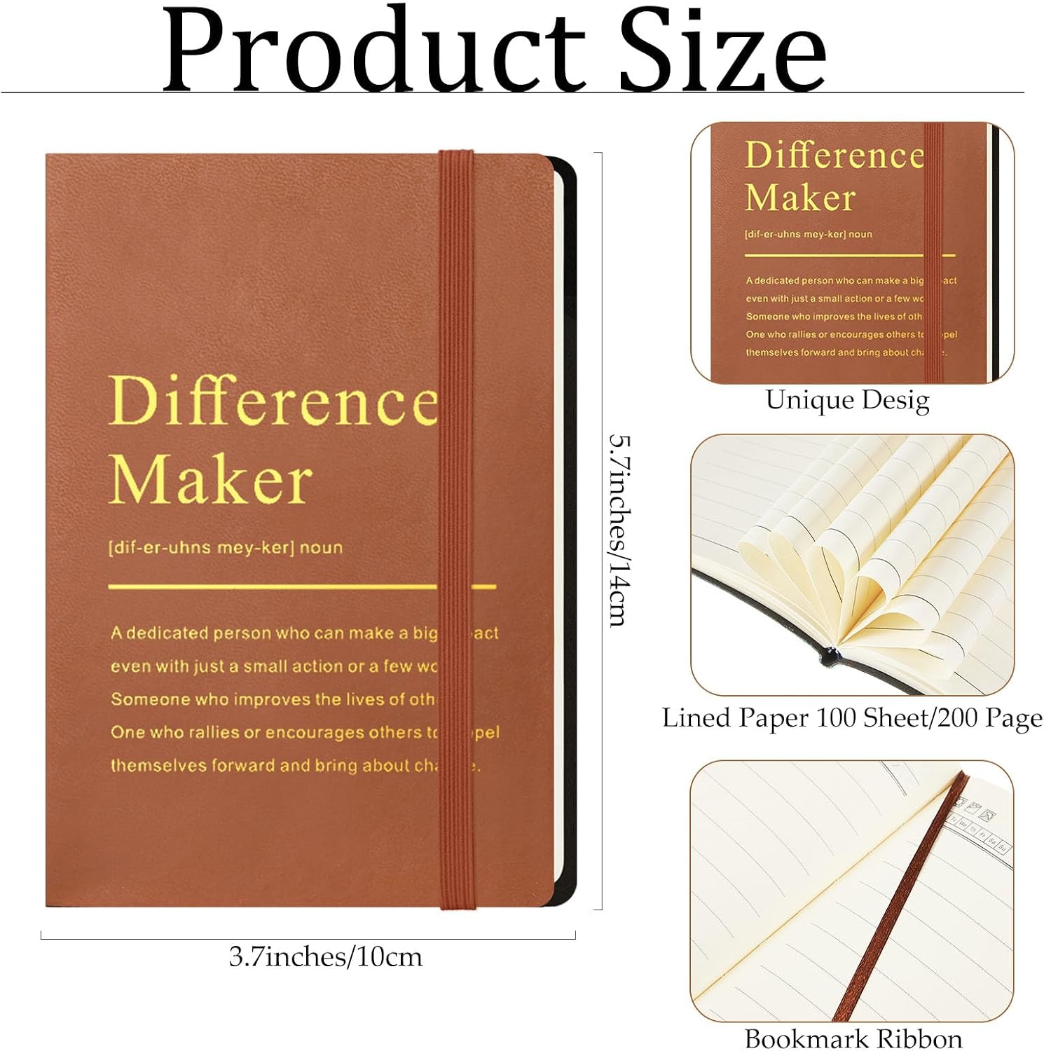 Chiisong 24 Pcs Employee Appreciation Gifts A6 Small Leather Journals Bulk Inspirational Different Maker Notebook Thank You Gift for Women Leadership Coworker Team Staff Christmas (Brown)