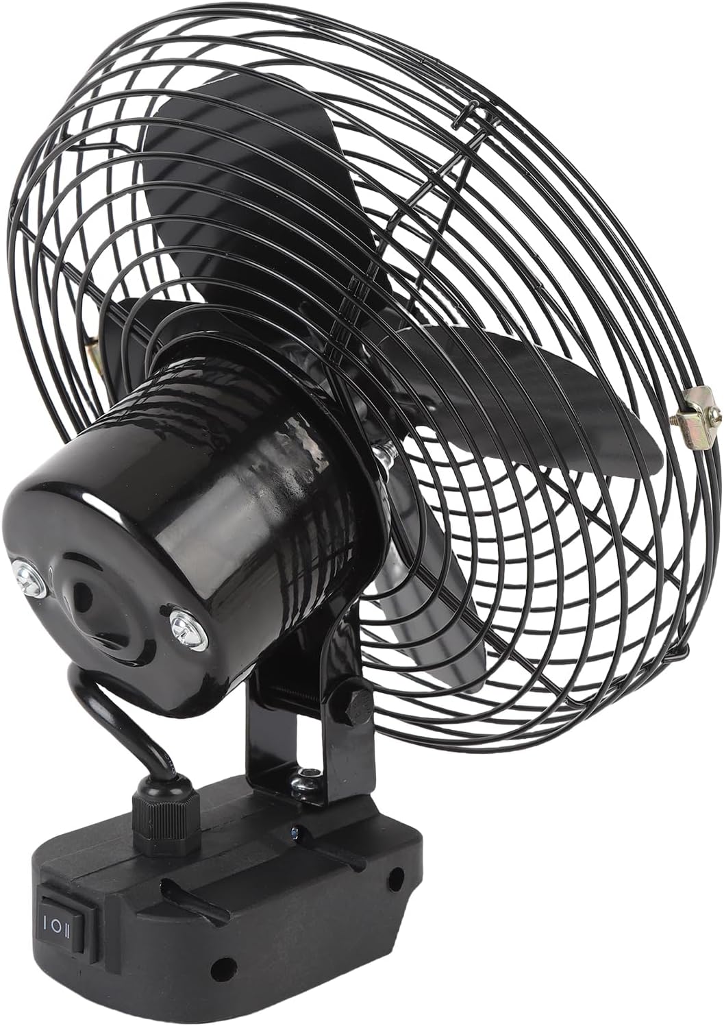 Jeffergarden Outdoor Jobsite Cordless Fan, Portable Battery Powered Electric Fan with 4 Metal Blades, for Construction Site Workshop Home Camping Pool Beach