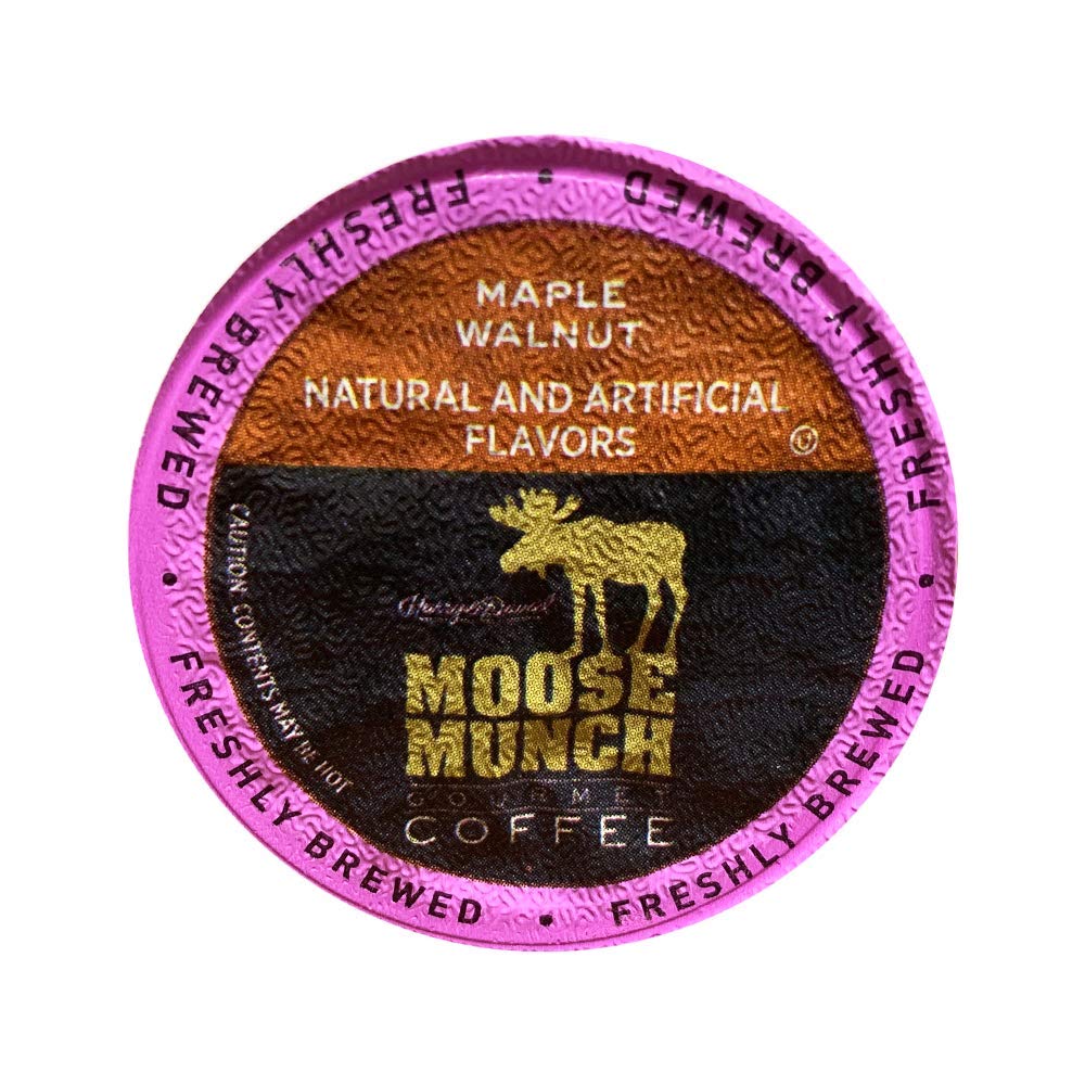 Moose Munch Coffee by Harry & David, Maple Walnut, 100 Single Serve Cups Medium Roast