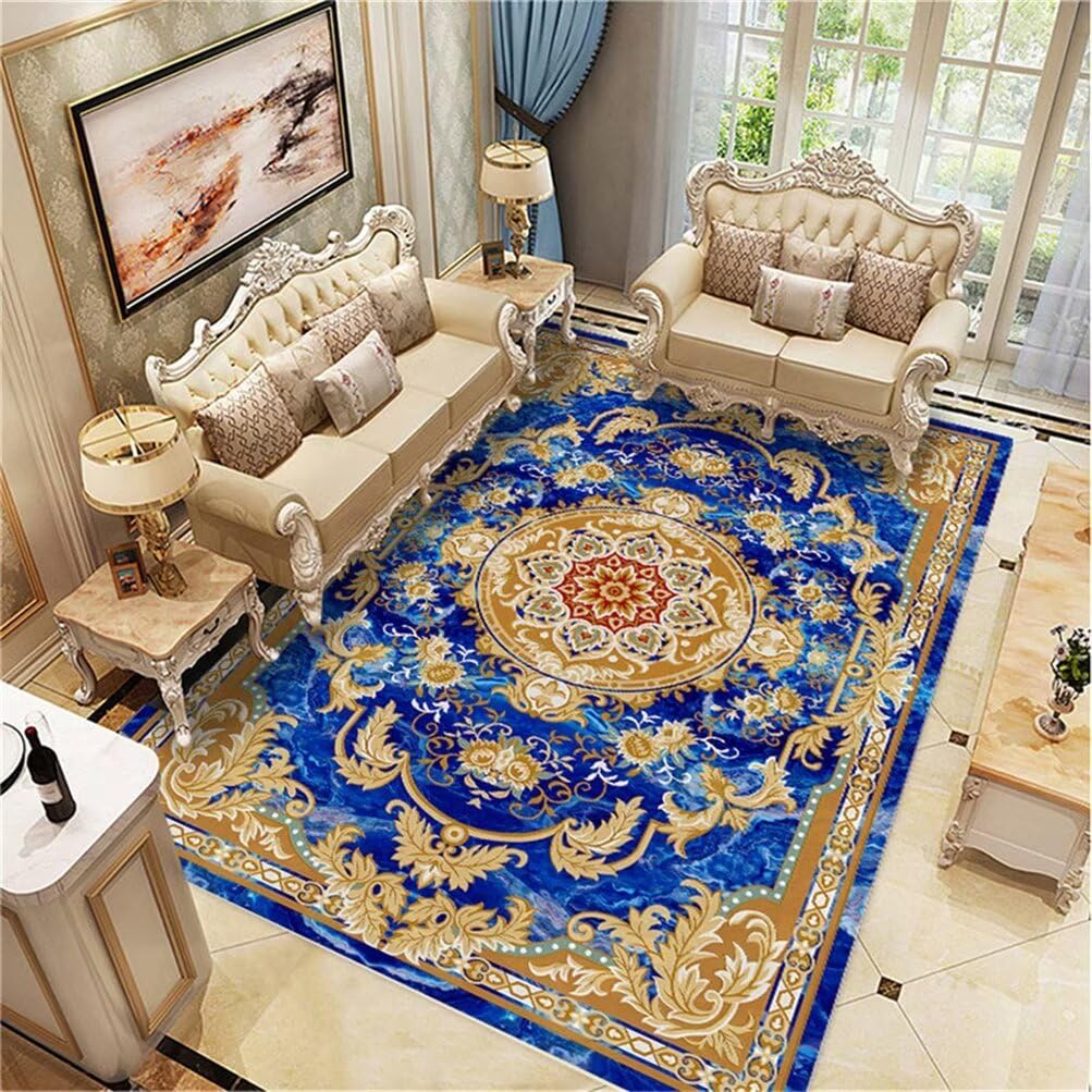 Tapis vinyle pour chambre lavable et doux au motif floral