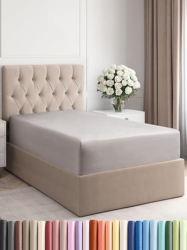 Miniatura 280 de King Fitted Bed Sheet - Bottom Single Fitted Sheet Only - Ultra-Soft Hotel Luxury Bedding w/ 8-16 Inch Deep Pockets - Breathable, Cooling & Wrinkle