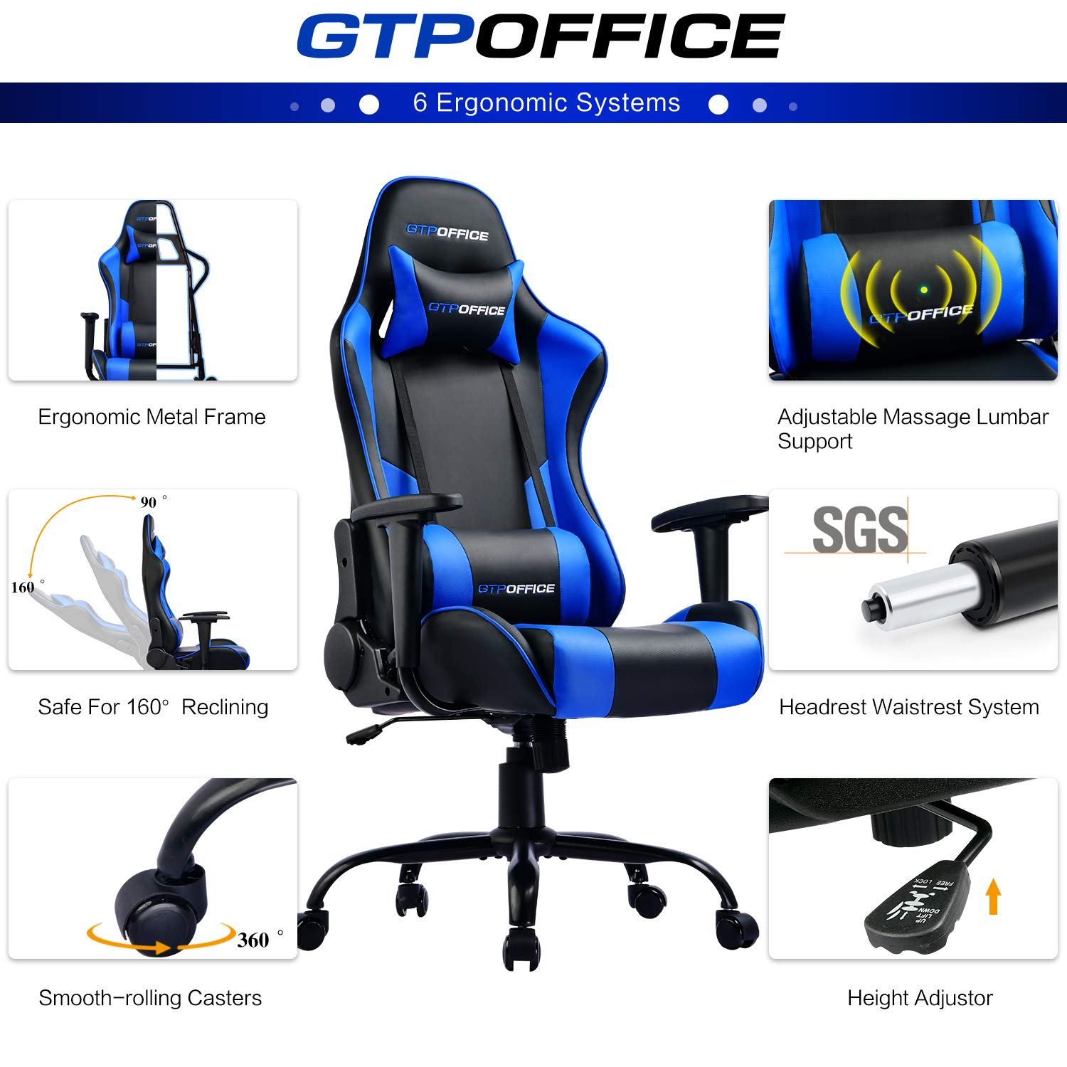 結婚祝い サリサリKMゲーミングチェアToszn Ergonomic Video Gaming Chair 400 lb Weight