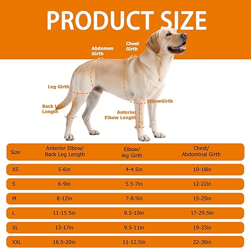 Vista 7 de Rodillera ajustable para perro para soporte de ACL - Estabilizador de articulaciones de pierna trasera o delantera para lesiones CCL y alivio