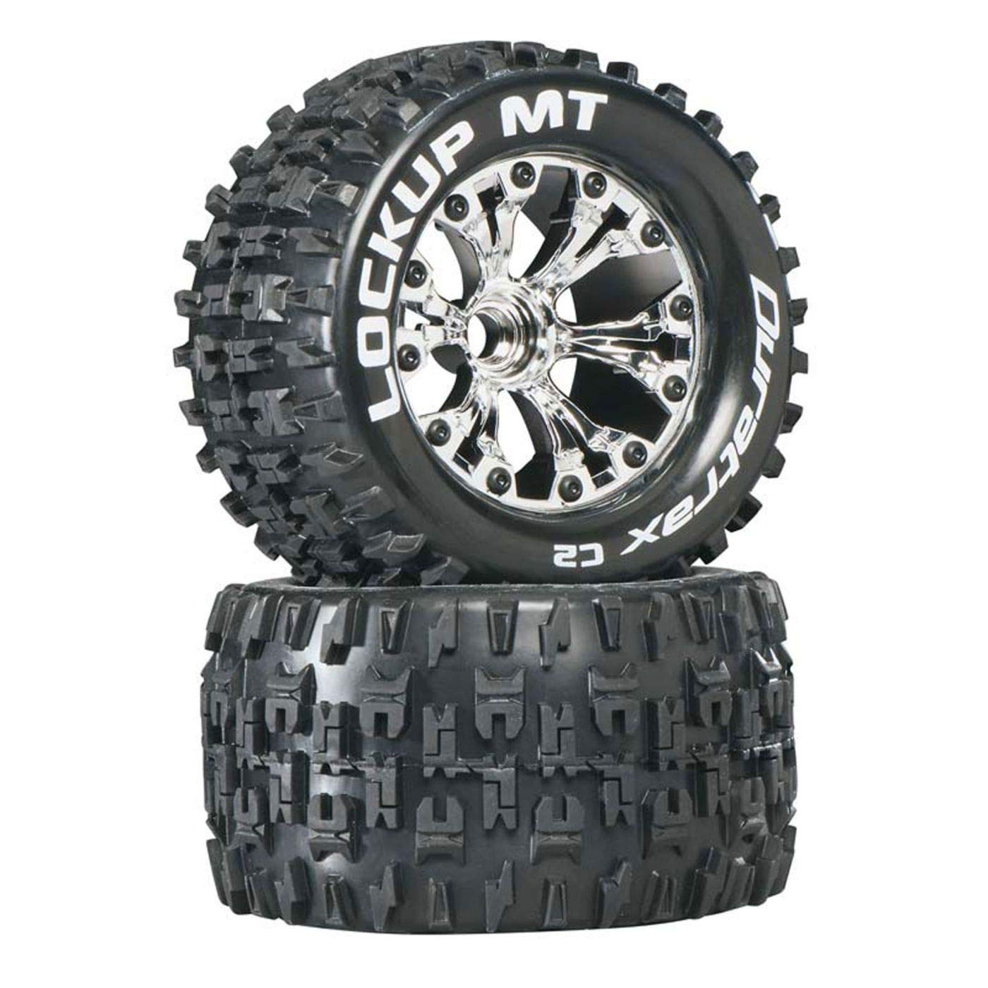 Duratrax Sidearm MT 2.8 Truck 2WD Mounted Rear C2 Wheels (2-Piece), Black — view 20