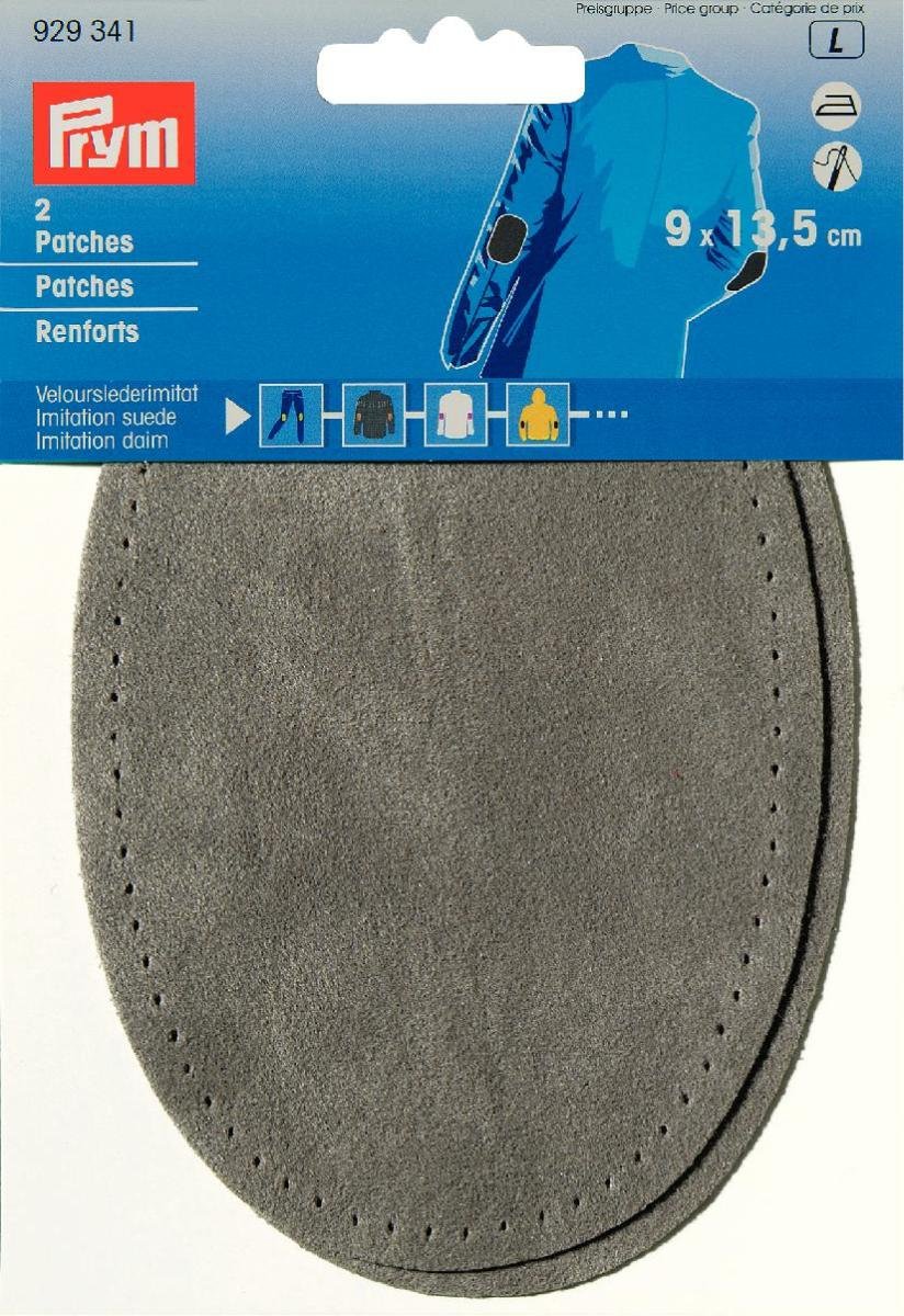 Prym Light Grey Imitation Suede Elbow Patches