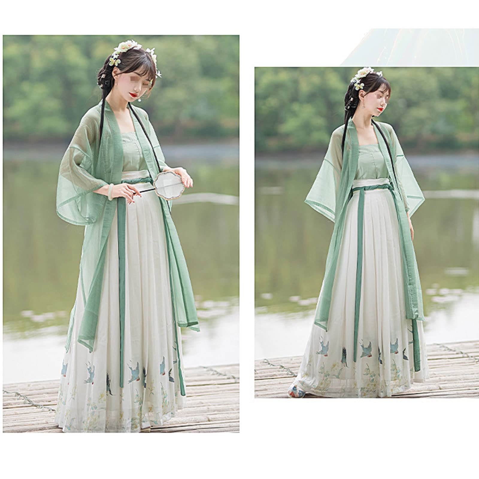 Amazon.co.jp: [SHAPLE] 女性の宋の漢服、中国風の改良された漢服の