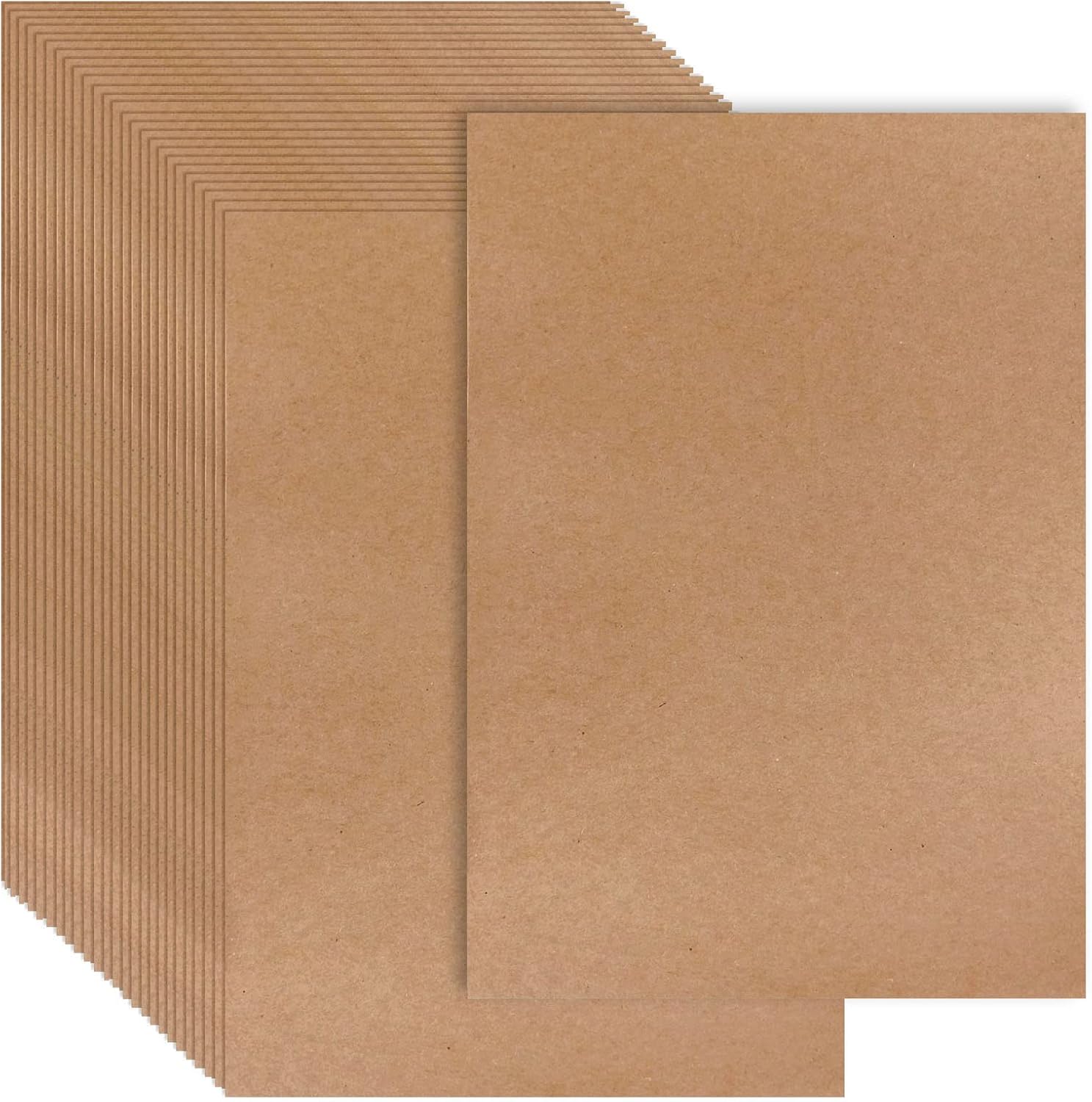 100 Sheets Brown Kraft Cardstock Thick Paper, A4 Medium