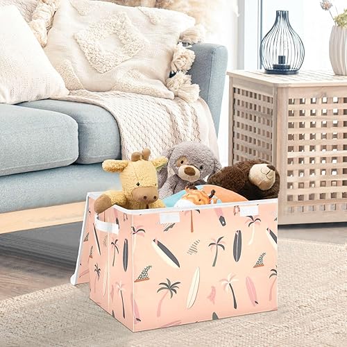 Miniatura 4 de Hawaii Surfing Storage Boxes With Lids Stackable Closet Organizer Gallon Storage Bin for Toy Storage Home Decor
