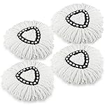 4 Pack Spin Mop Refill Replacement Head Compatible with Ocedar EasyWring Spinning Mop - Microfiber Mop Replace Heads