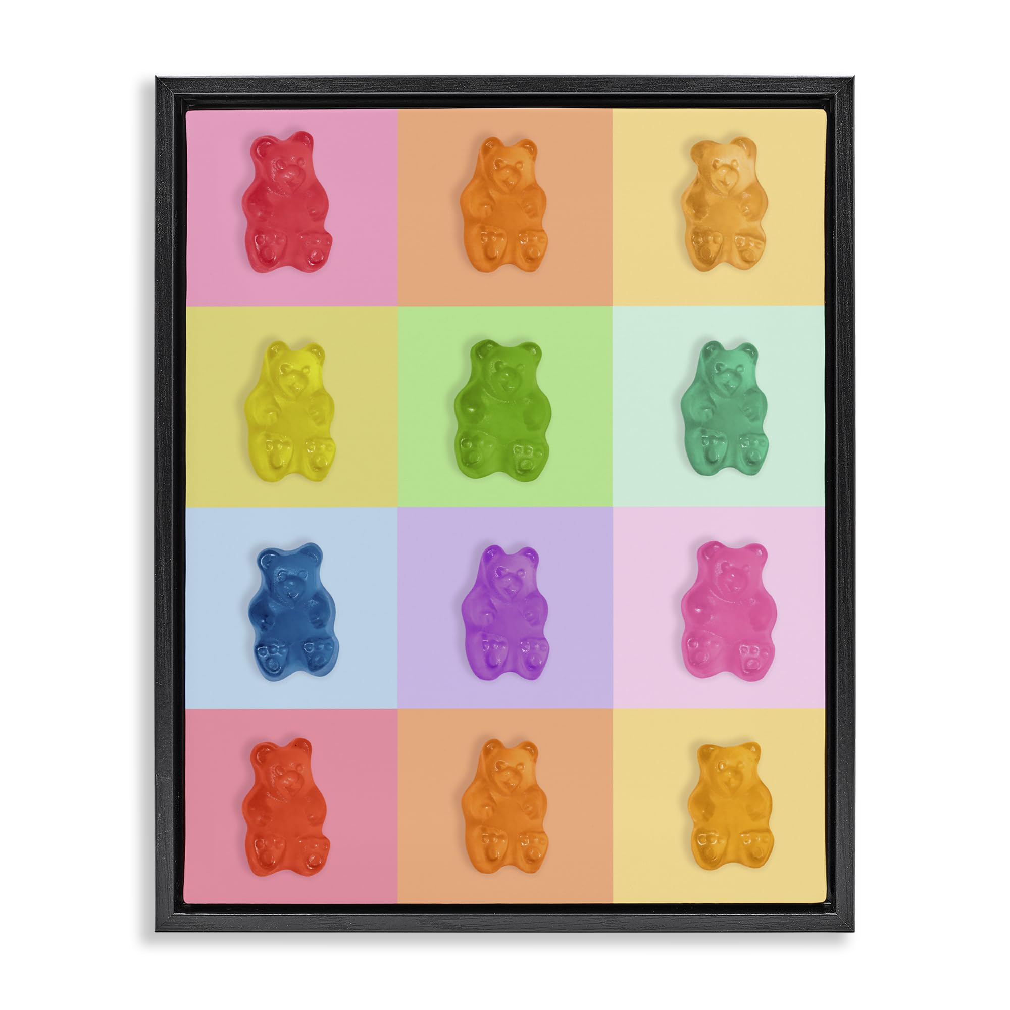 Regenbogen Gummibärchen Candy Grid, 40,6 x 50,8 cm Leinwand im schwebenden