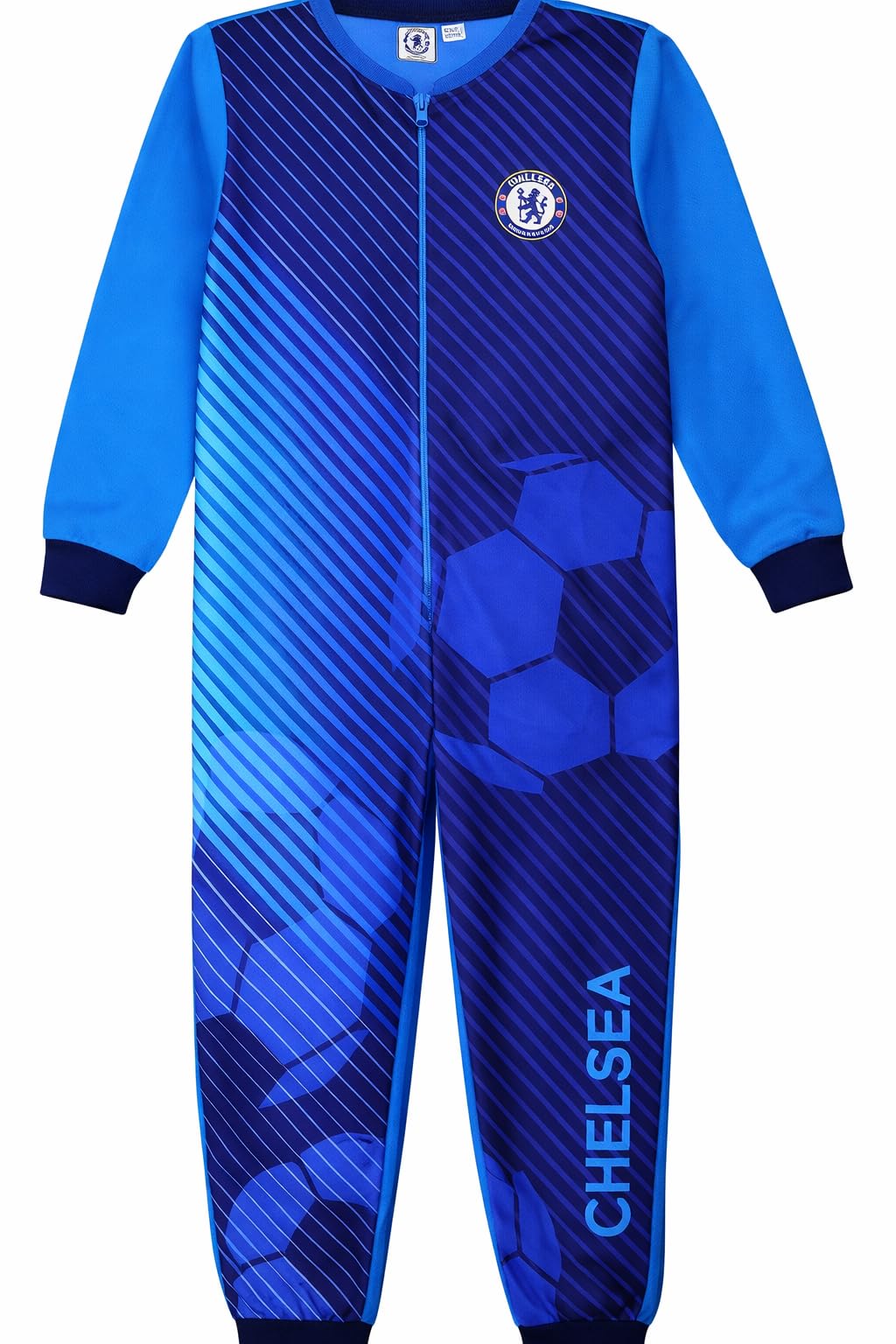Chelsea F.C. Boys Onesie, Sleepsuit, All in One Pyjamas, Age 9-10 Years Blue