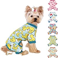 Vista 25 de Yikeyo - Pijamas para perros pequeños, suaves y delgados, ropa para gatos y perritos, ropa de verano para mascotas, lindas prendas para cachorros